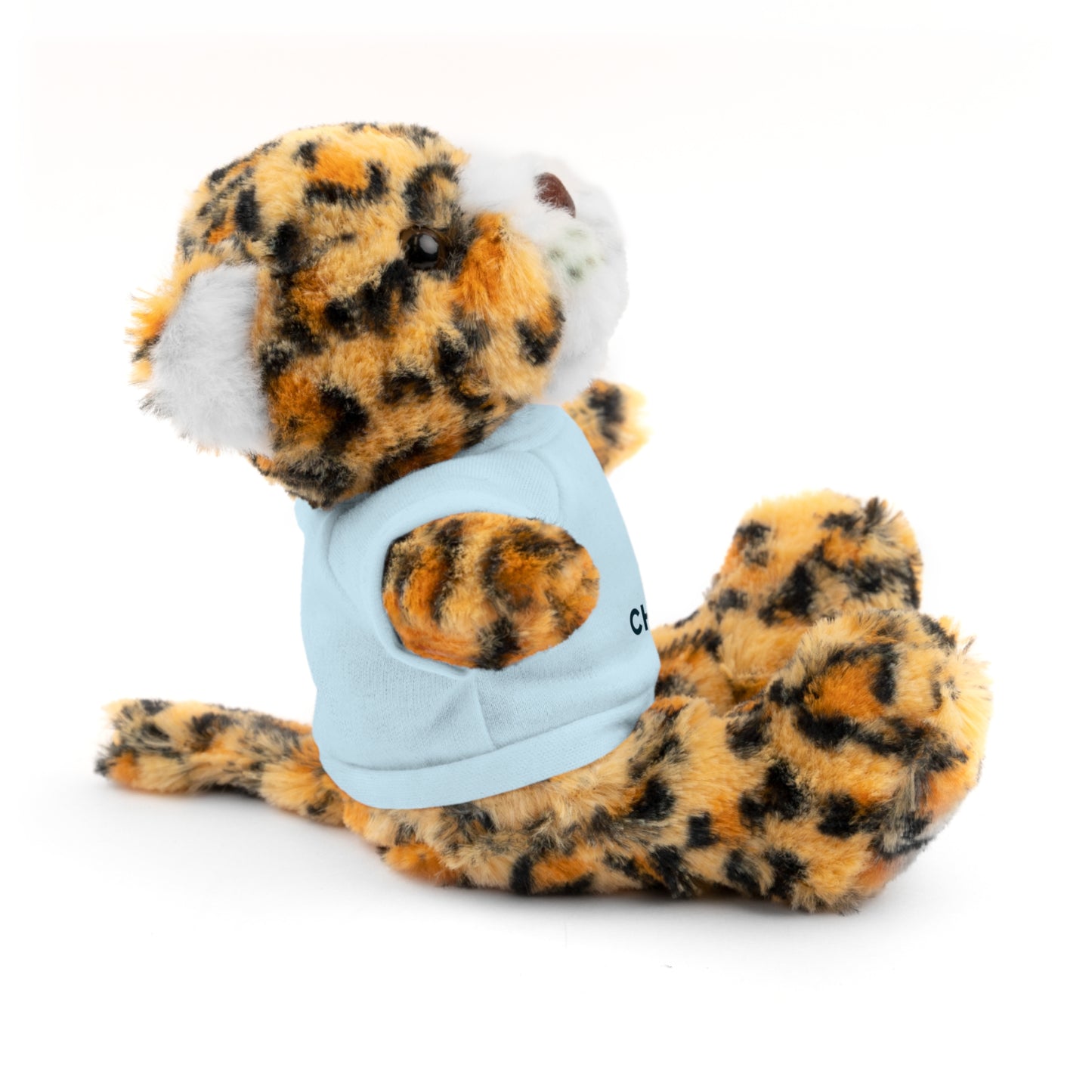 Chill Vibes Stuffed Animal, Cute Gift for Kids, Plush Toy with Tee, Birthday Present, Cozy Home Decor, Baby Shower Gift