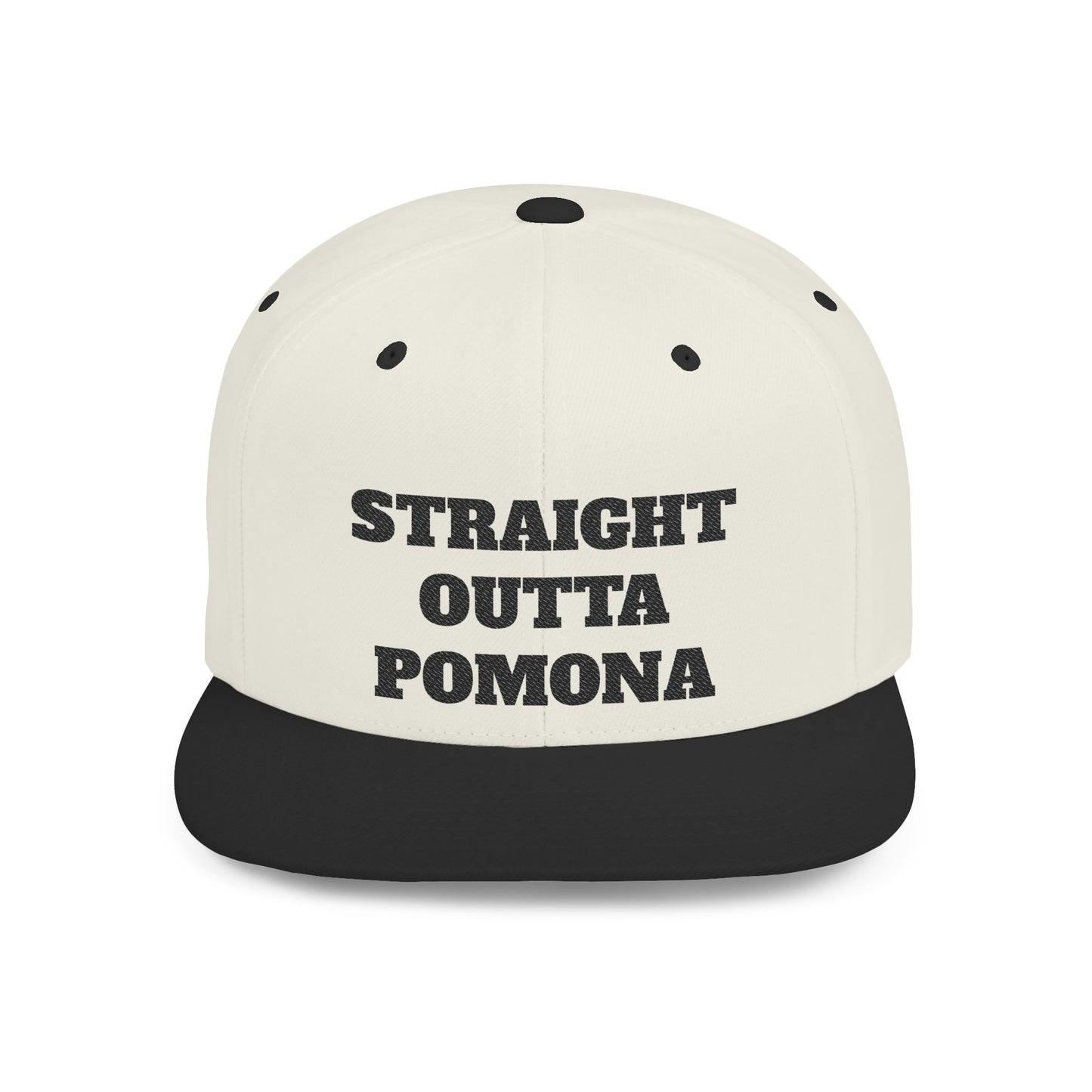 Stylish Flat Bill Straight Outta Pomona™ Snapback Hat - Perfect Gift for Hikers, Streetwear Enthusiasts, or Casual Outings, Cool Design, Summer Fashion