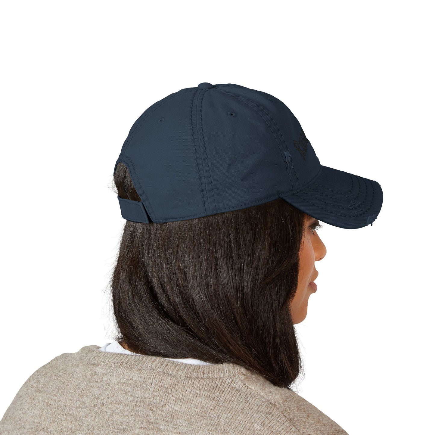 Distressed Dad Hat with Ruse Clues®, Embroidery | Casual Style Cap for Outdoor Adventures, Gifts for Dads, Unisex Fashion, Great for Summer BBQs
