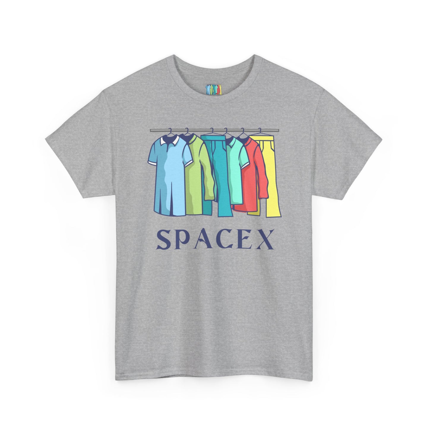 Unisex Heavy Cotton SPACEX Tee, Short, Tall, Fat, or Small apparel