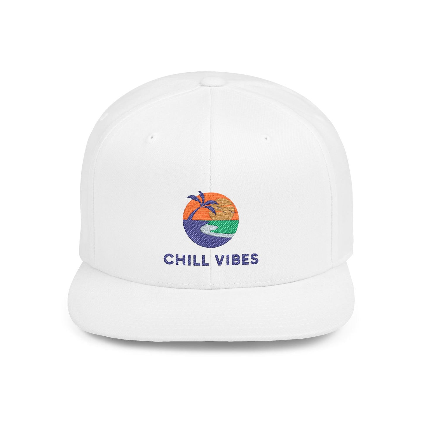 Chill Vibes Snapback Hat | Summer Cap, Beachwear Accessory, Casual Headwear, Gift for Him/Her, Trendy Style