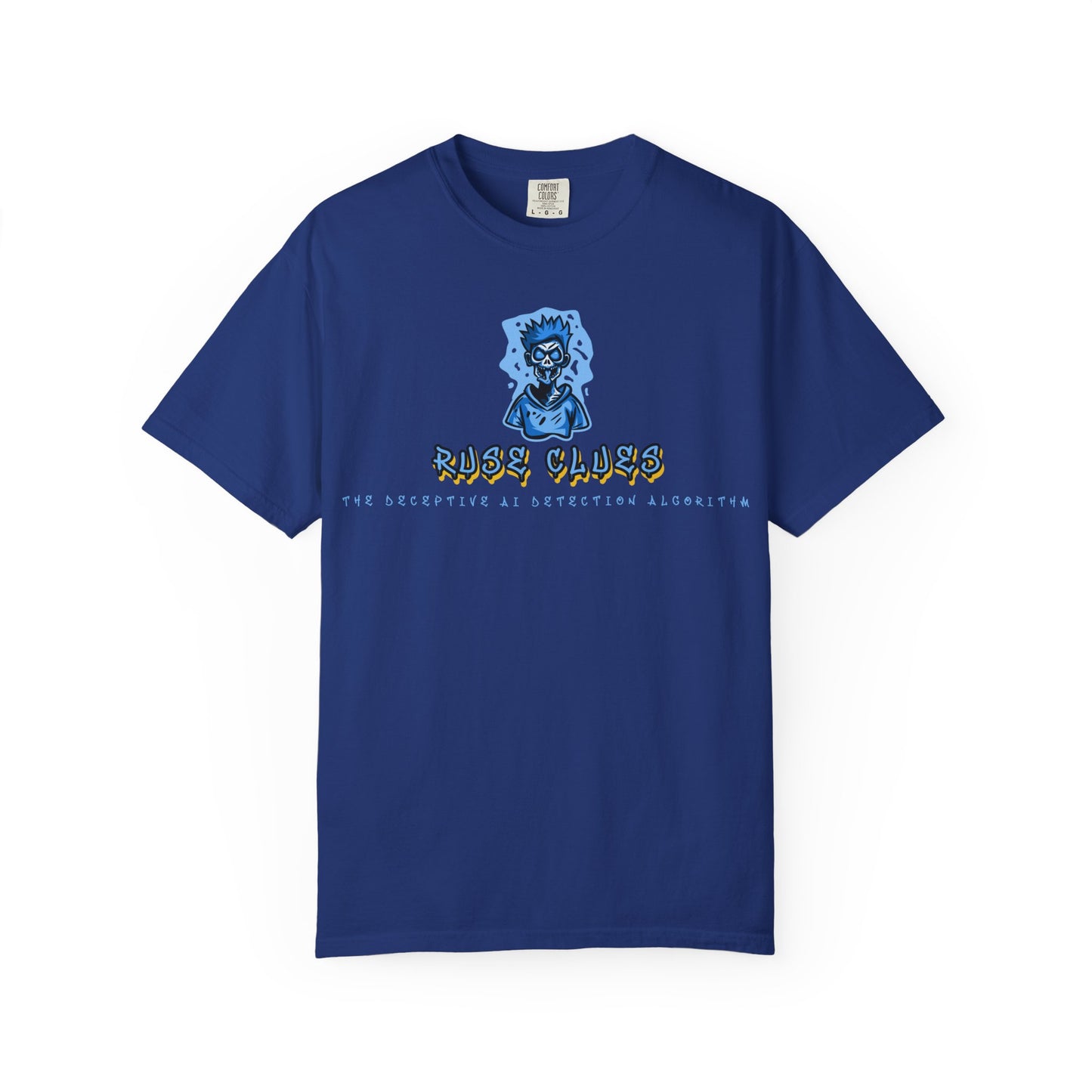 Unisex Garment-Dyed Ruse Clues™ T-shirt - Casual Style for Everyday Wear, Perfect Gift for Music Lovers, Summer Vibe, Graphic Tee