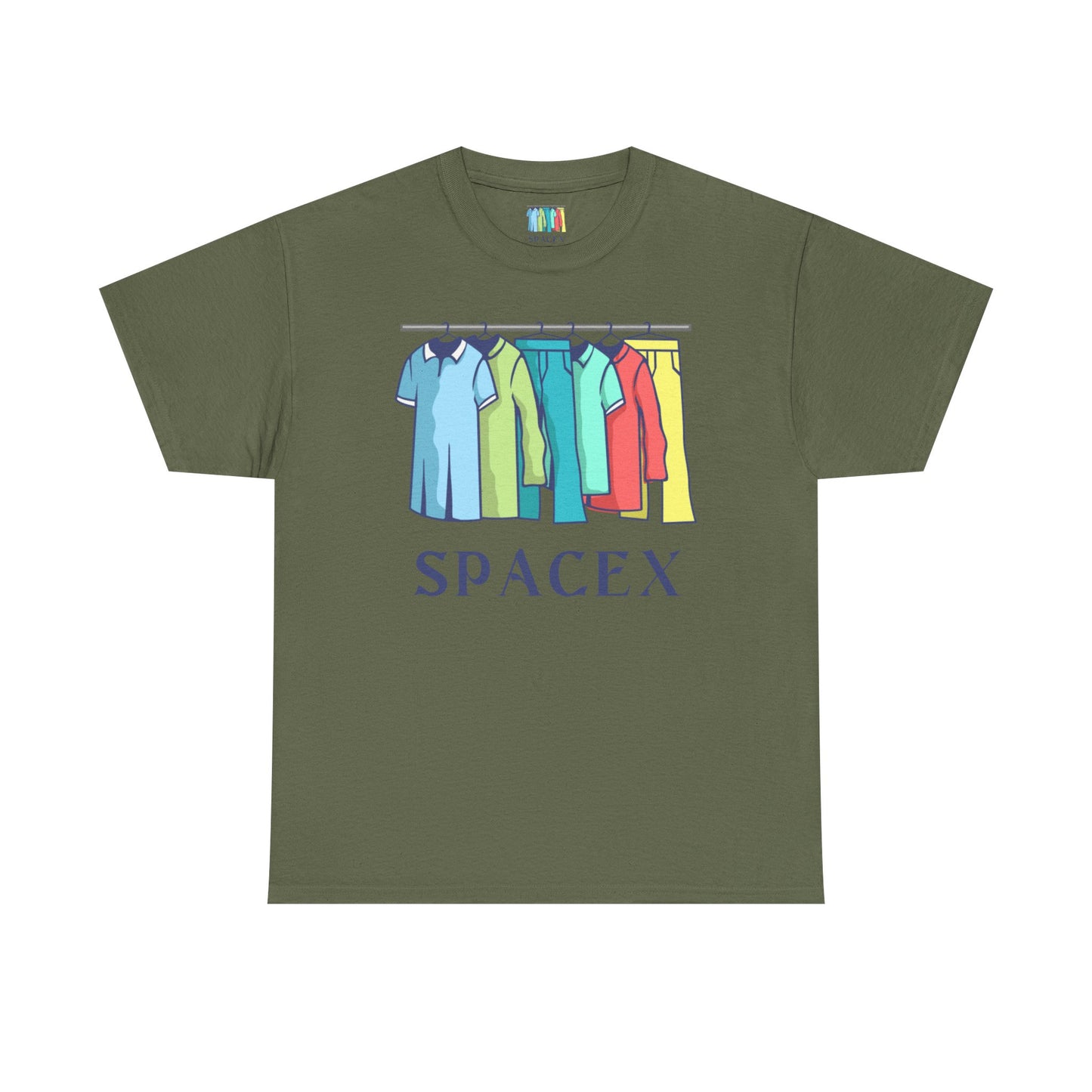 Unisex Heavy Cotton SPACEX Tee, Short, Tall, Fat, or Small apparel