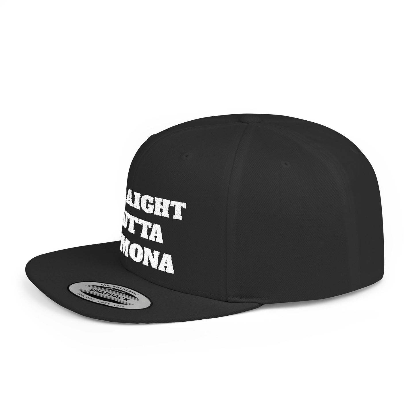 Straight Outta Pomona Flat Bill Snapback Cap, Cool Snapback Hat, Urban Fashion Accessory, Gift for Trendsetters, Streetwear Style