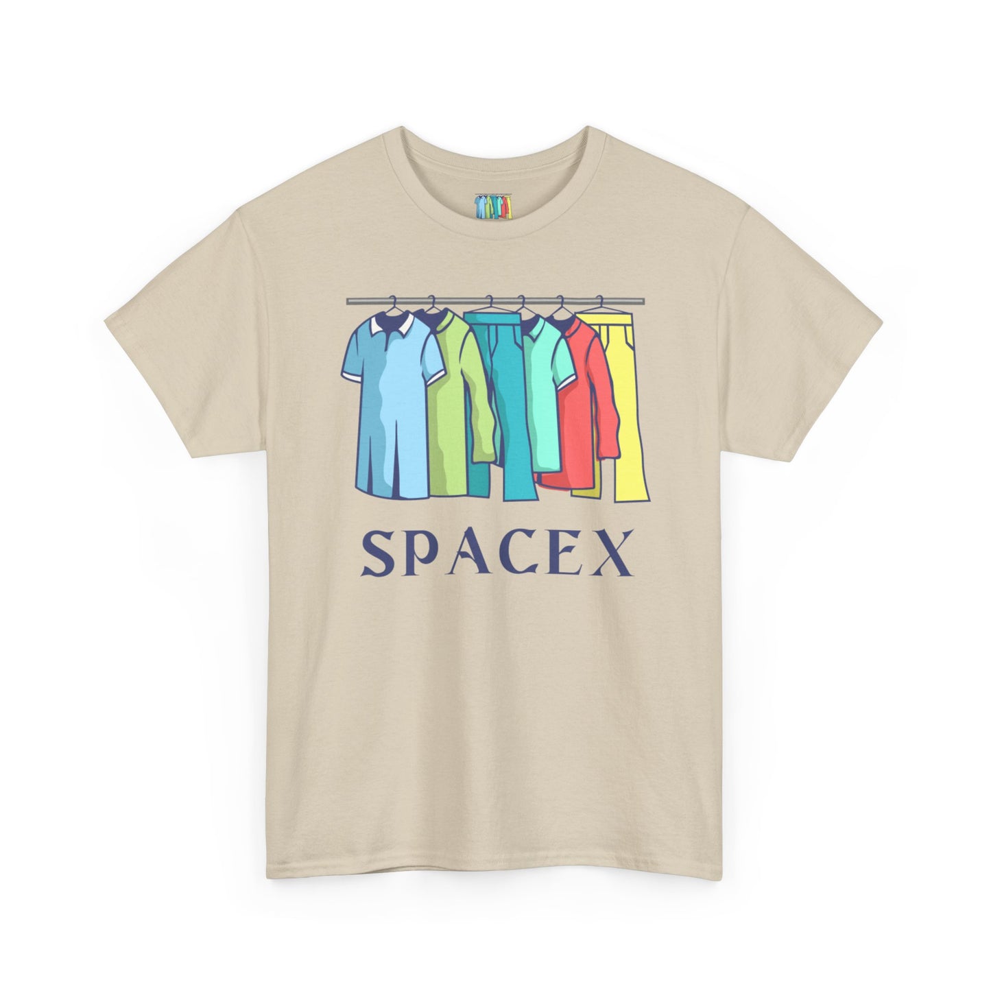 Unisex Heavy Cotton SPACEX Tee, Short, Tall, Fat, or Small apparel