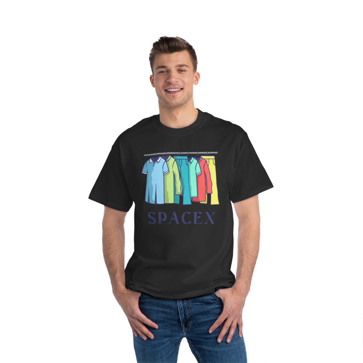 Short-Sleeve SpaceX T-Shirt for All Shapes and Sizes, Short, Tall, Fat, or Small, Casual Wear, Unique Graphic Tee