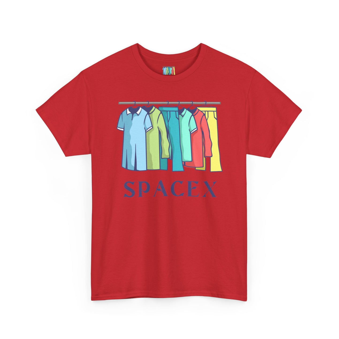 Unisex Heavy Cotton SPACEX Tee, Short, Tall, Fat, or Small apparel