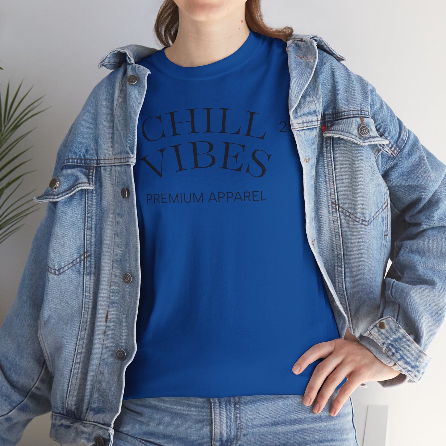 Chill Vibes Unisex Heavy Cotton Tee, Relaxed Wear, Casual Outfit, Gift for Friends, Everyday Style, Chill Apparel