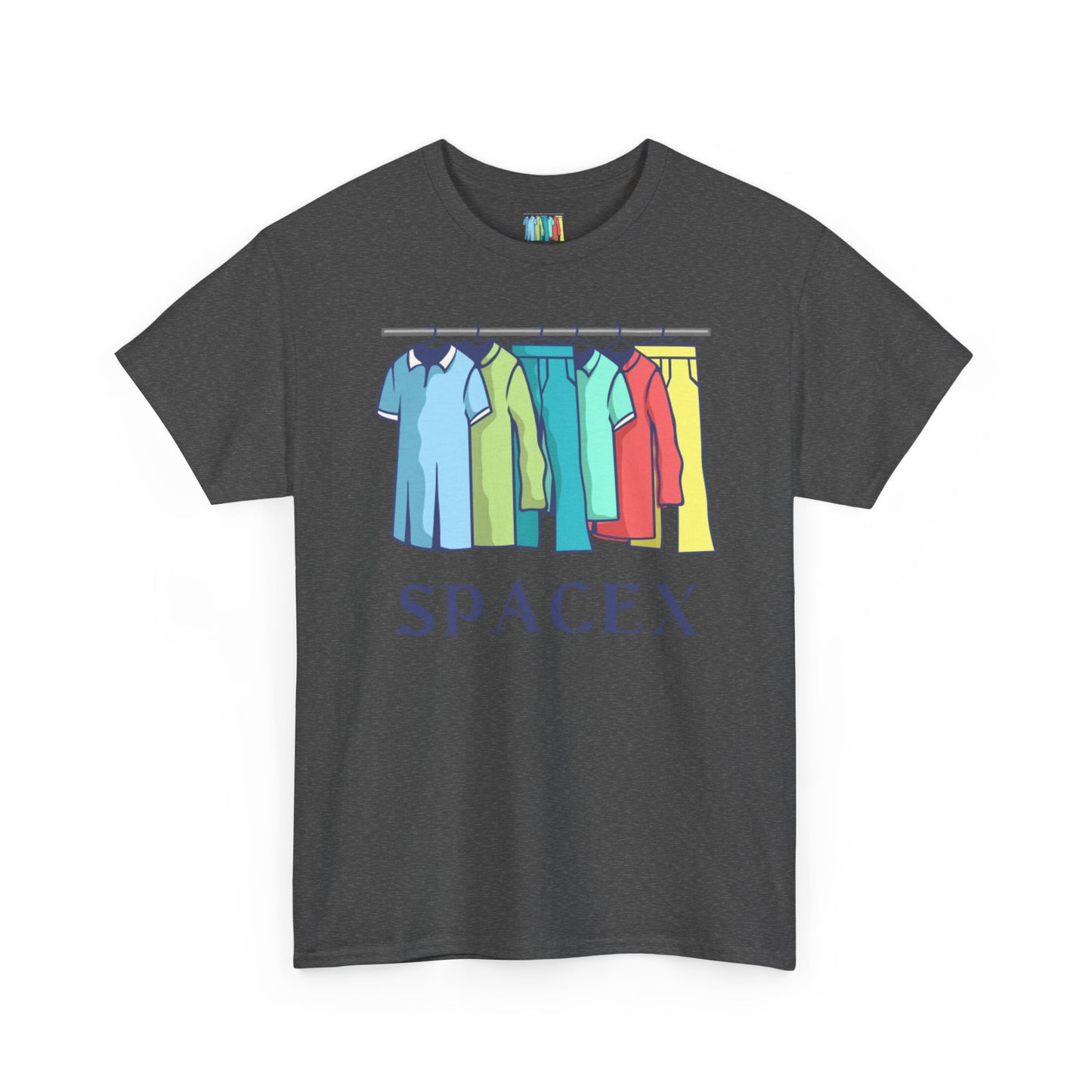 Unisex Heavy Cotton SPACEX Tee, Short, Tall, Fat, or Small apparel
