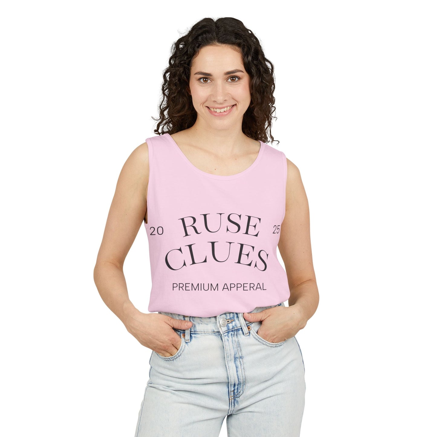 Unisex Garment-Dyed Ruse Clues® Tank Top