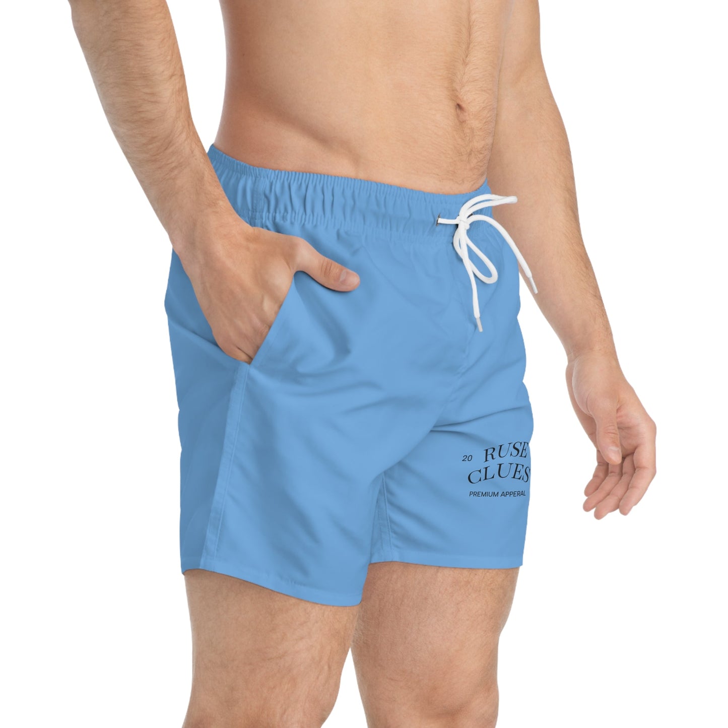 Cool & Comfy Ruse Clues® Swim Trunks | Summer Beachwear, Lake Day Essential, Vacation Must-Have, Gift for Dad, Pool Party Style