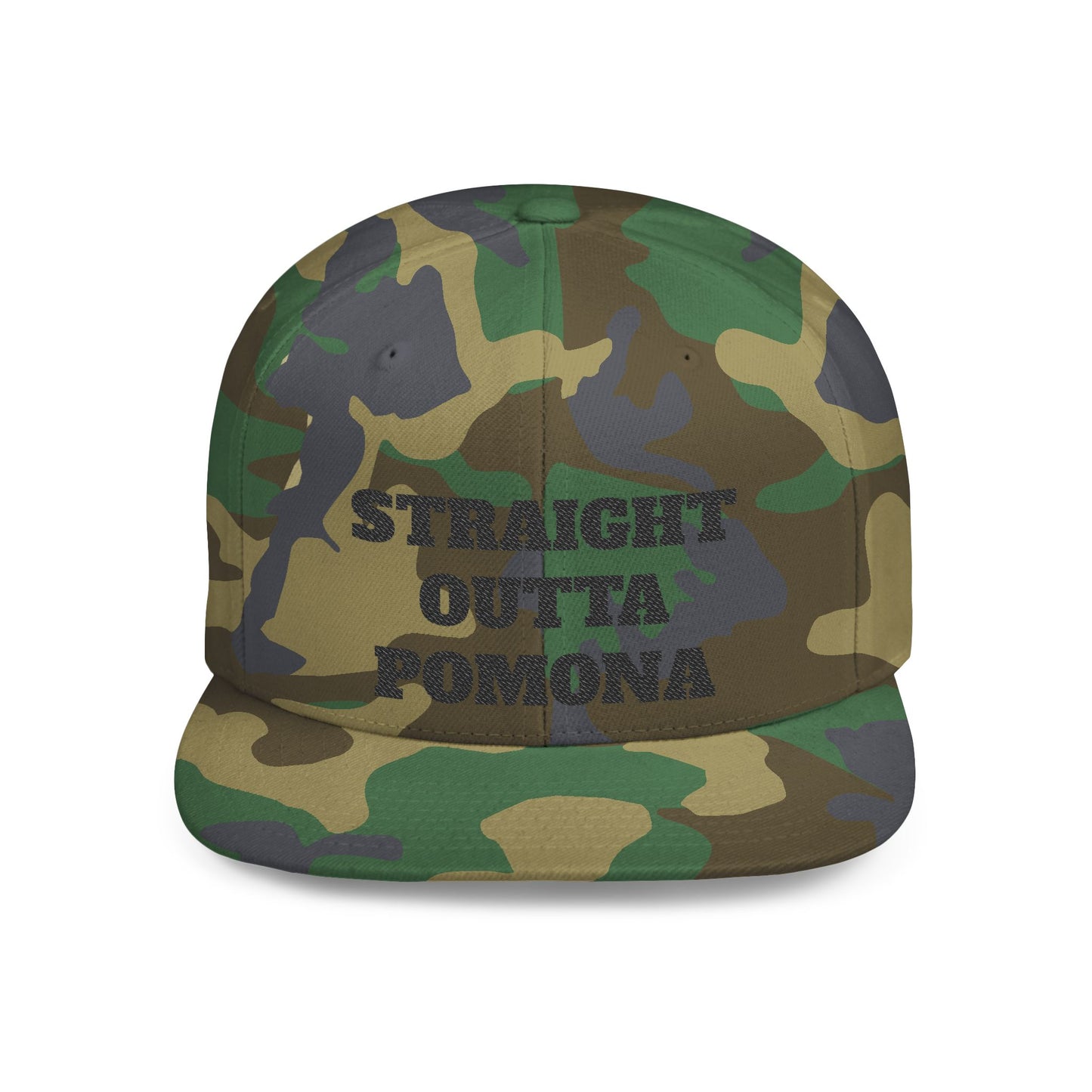 Stylish Flat Bill Straight Outta Pomona™ Snapback Hat - Perfect Gift for Hikers, Streetwear Enthusiasts, or Casual Outings, Cool Design, Summer Fashion