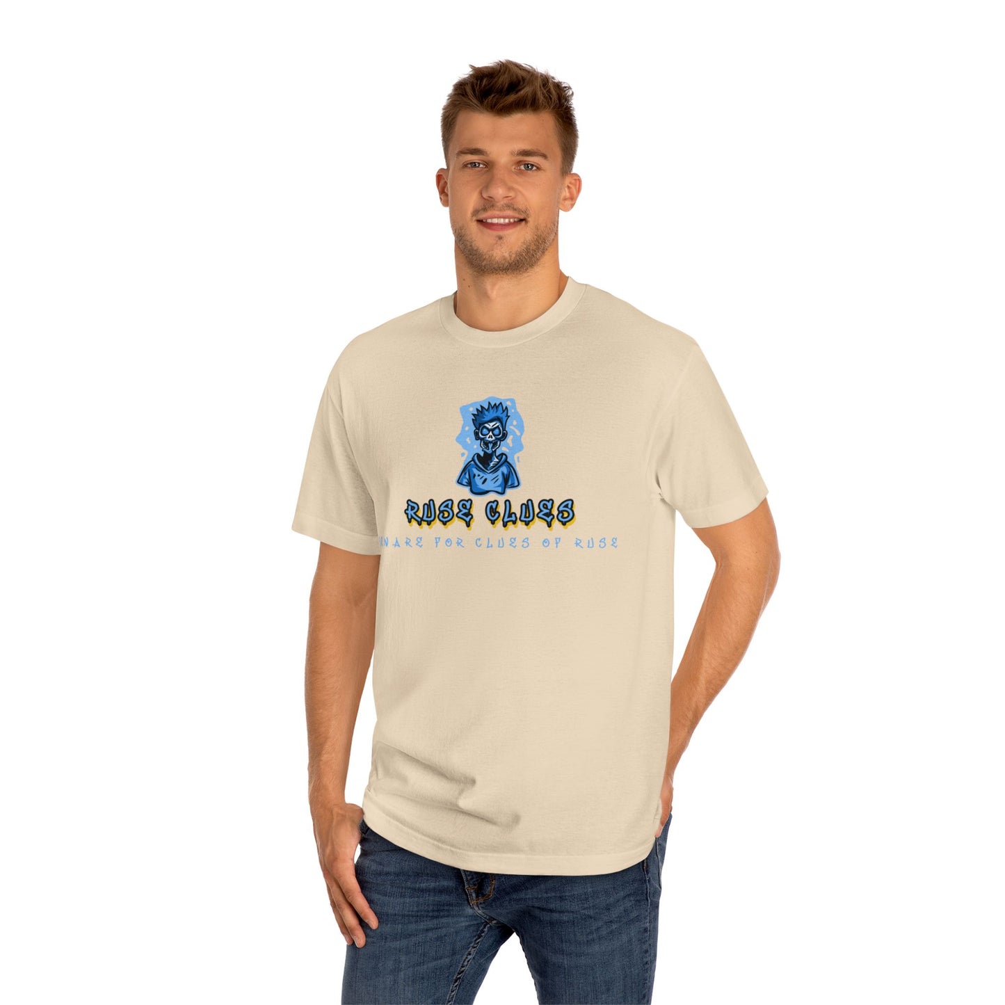 Unisex Classic Ruse Clues Graphic Tee, Edgy Streetwear, Casual Wear, Gifts for Him/Her, Unique Vintage Shirt, Youthful Style