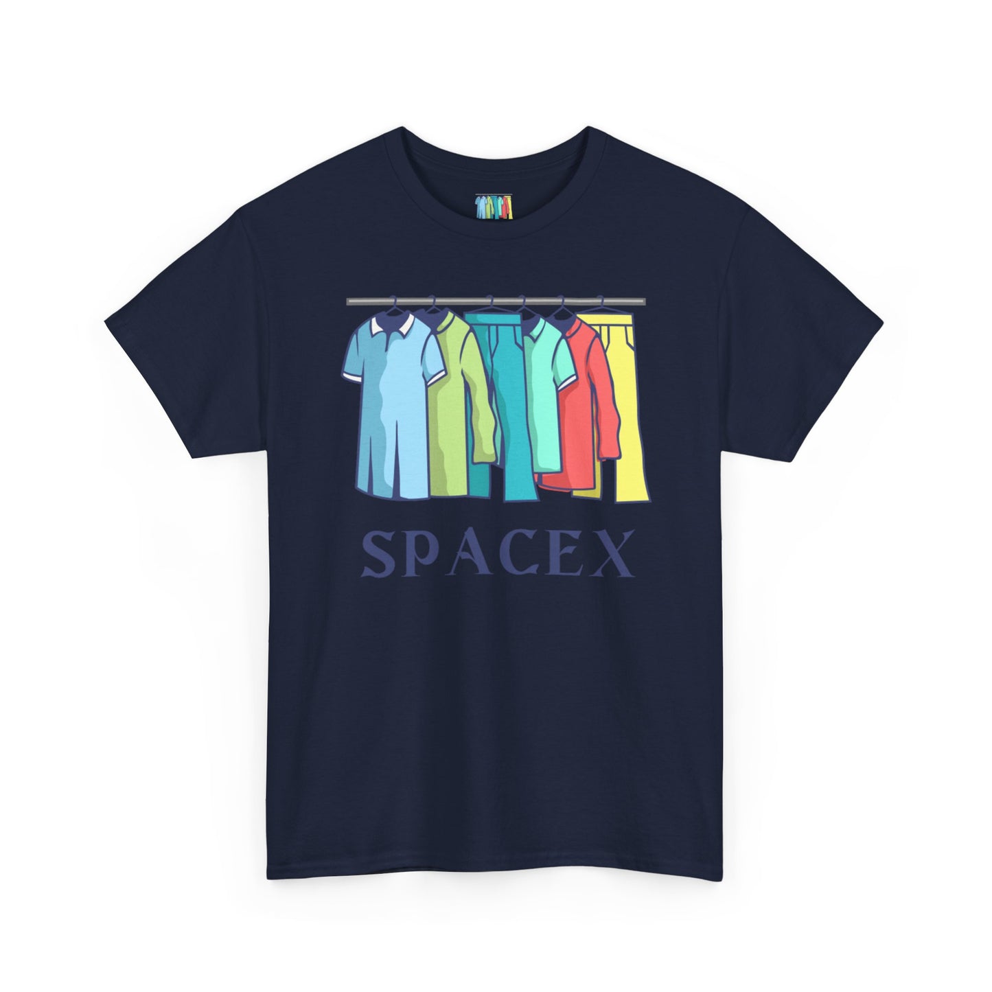 Unisex Heavy Cotton SPACEX Tee, Short, Tall, Fat, or Small apparel