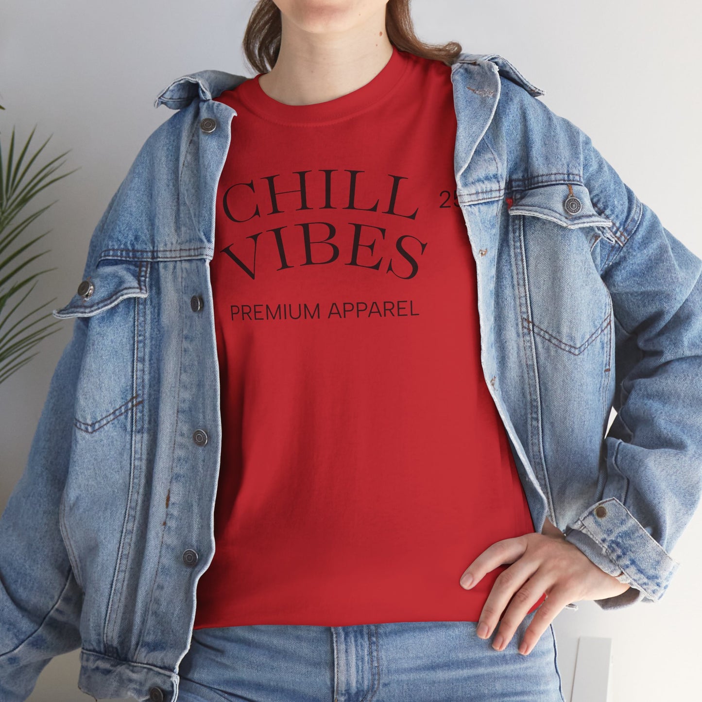 Chill Vibes Unisex Heavy Cotton Tee, Relaxed Wear, Casual Outfit, Gift for Friends, Everyday Style, Chill Apparel