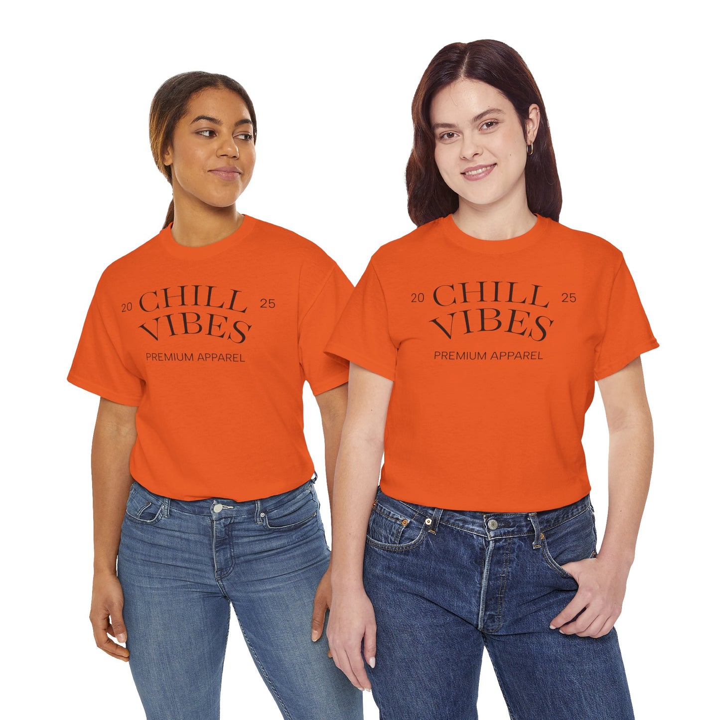 Chill Vibes Unisex Heavy Cotton Tee, Relaxed Wear, Casual Outfit, Gift for Friends, Everyday Style, Chill Apparel