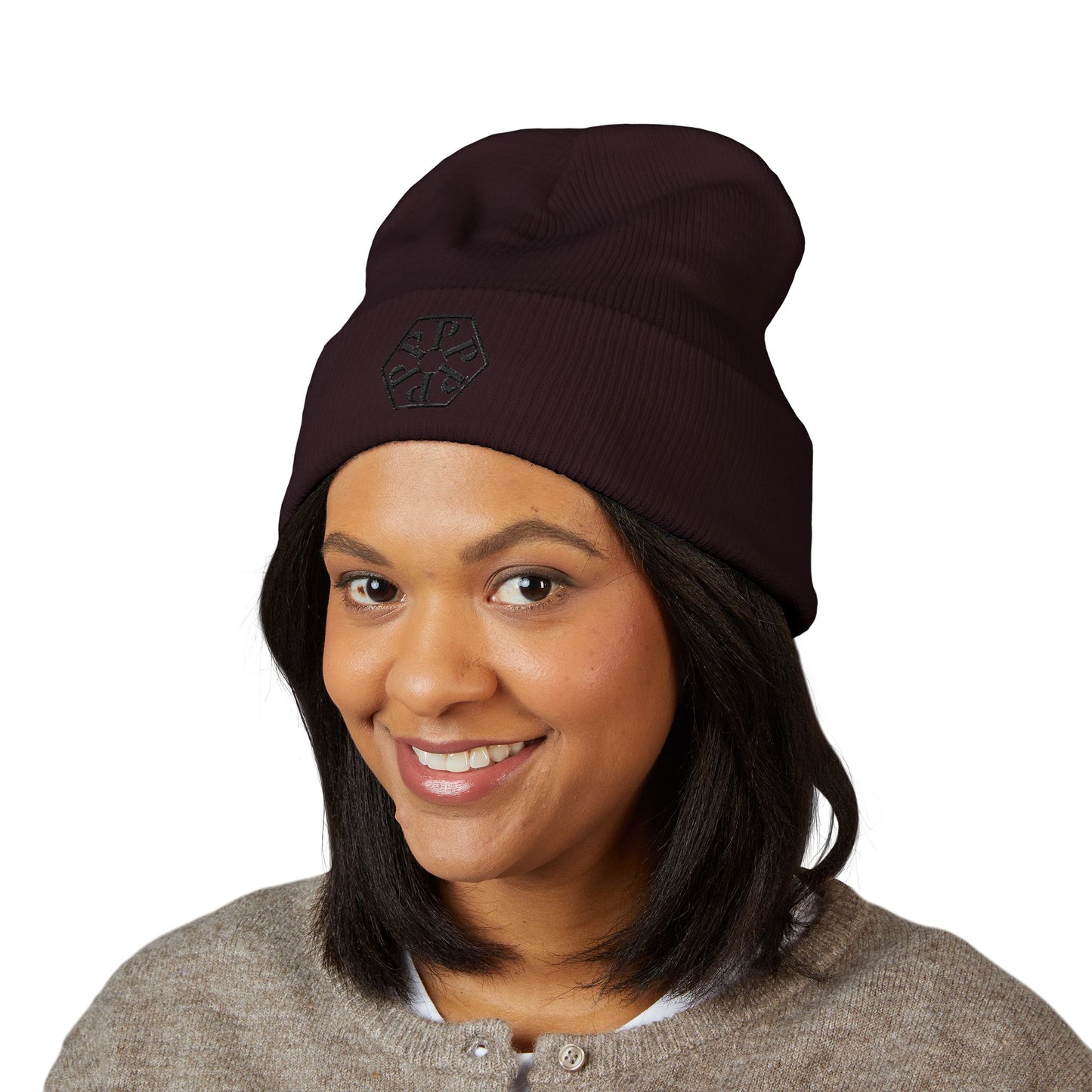 Stylish Embroidered Straight Outta Pomona™ Beanie, Cozy Winter Hat, Gift for Him/Her, Custom Logo Beanie, Perfect for Warmth and Fashion