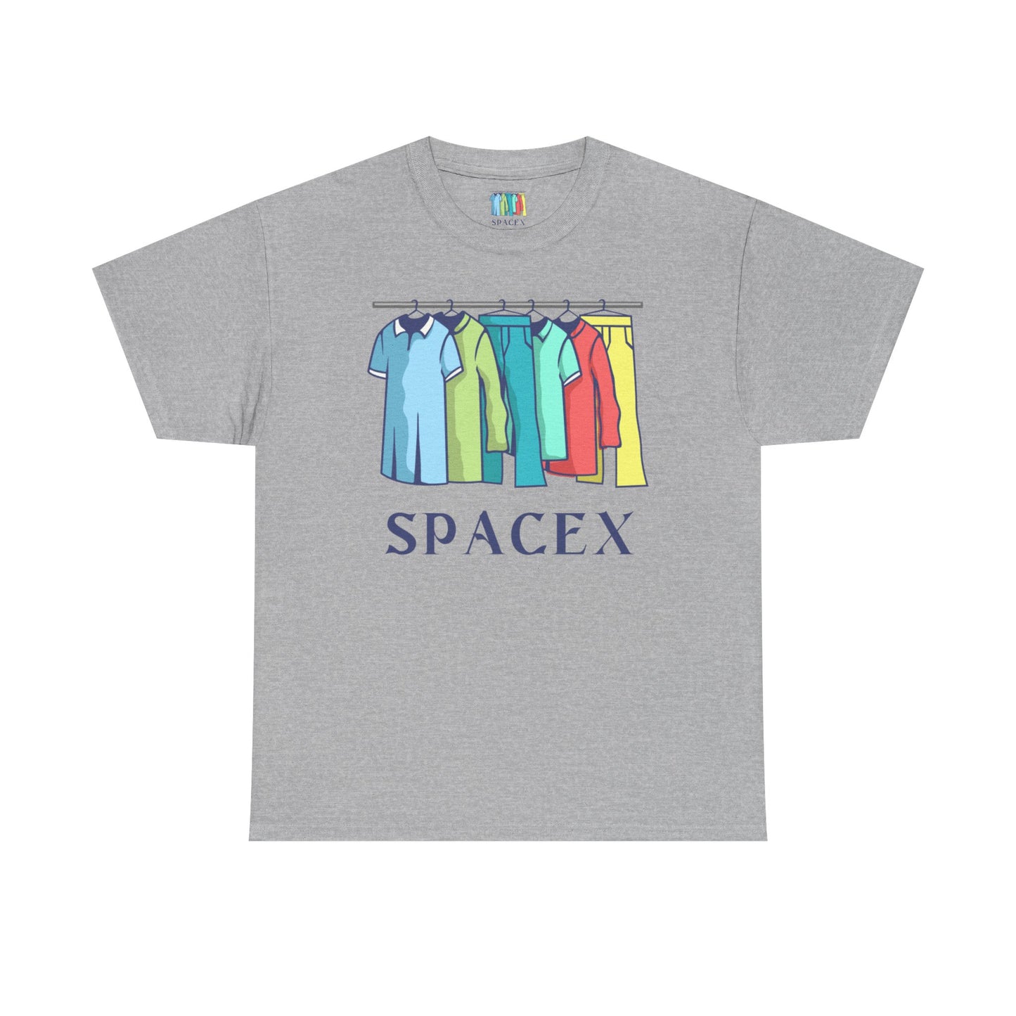 Unisex Heavy Cotton SPACEX Tee, Short, Tall, Fat, or Small apparel