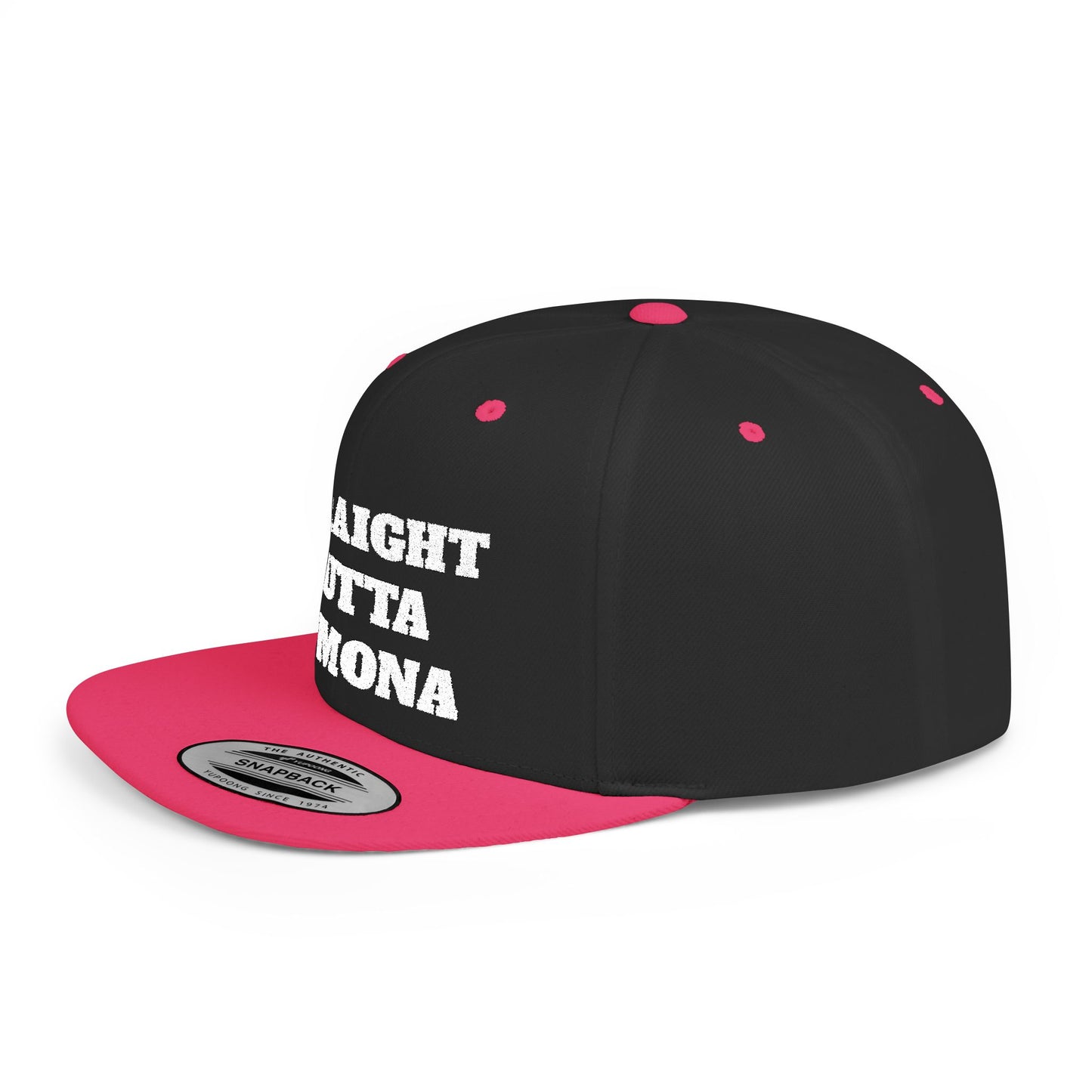 Straight Outta Pomona Flat Bill Snapback Cap, Cool Snapback Hat, Urban Fashion Accessory, Gift for Trendsetters, Streetwear Style