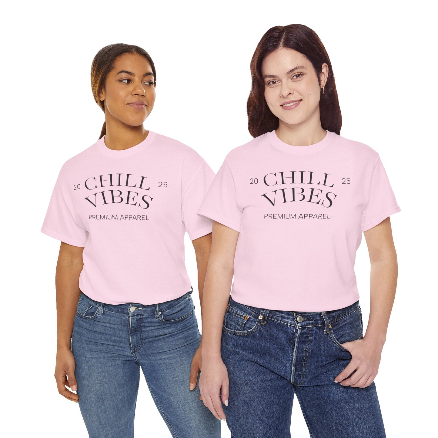 Chill Vibes Unisex Heavy Cotton Tee, Relaxed Wear, Casual Outfit, Gift for Friends, Everyday Style, Chill Apparel