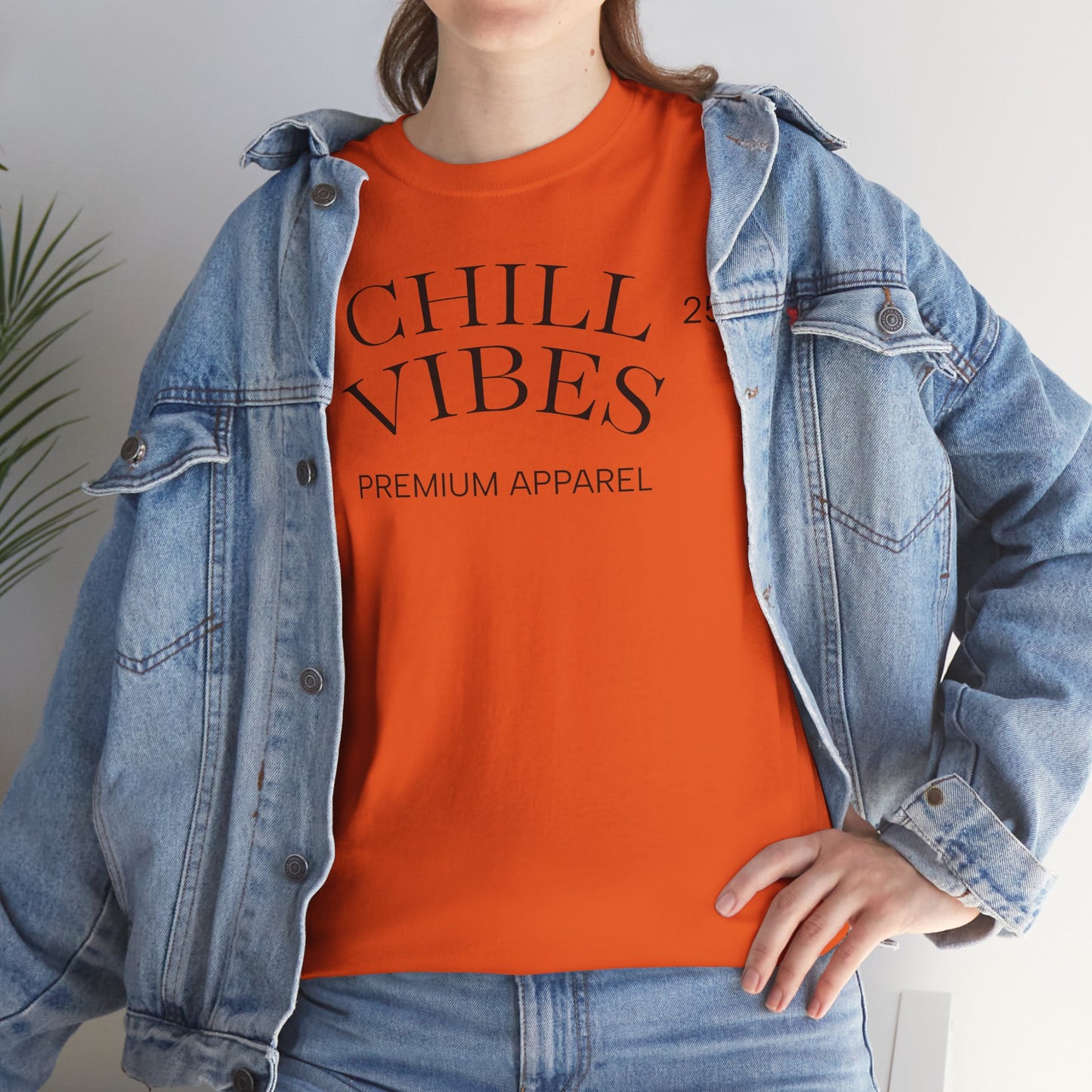 Chill Vibes Unisex Heavy Cotton Tee, Relaxed Wear, Casual Outfit, Gift for Friends, Everyday Style, Chill Apparel