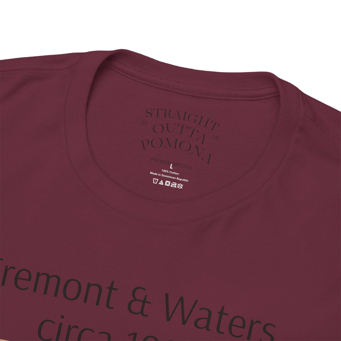 Straight Outta Pomona™ Tee, Unisex Heavy Cotton Tee, Vintage Style Shirt, Fremont & Waters circa 1989 tribute T-Shirt, Gift for Him/Her, 80s/90s Fashion
