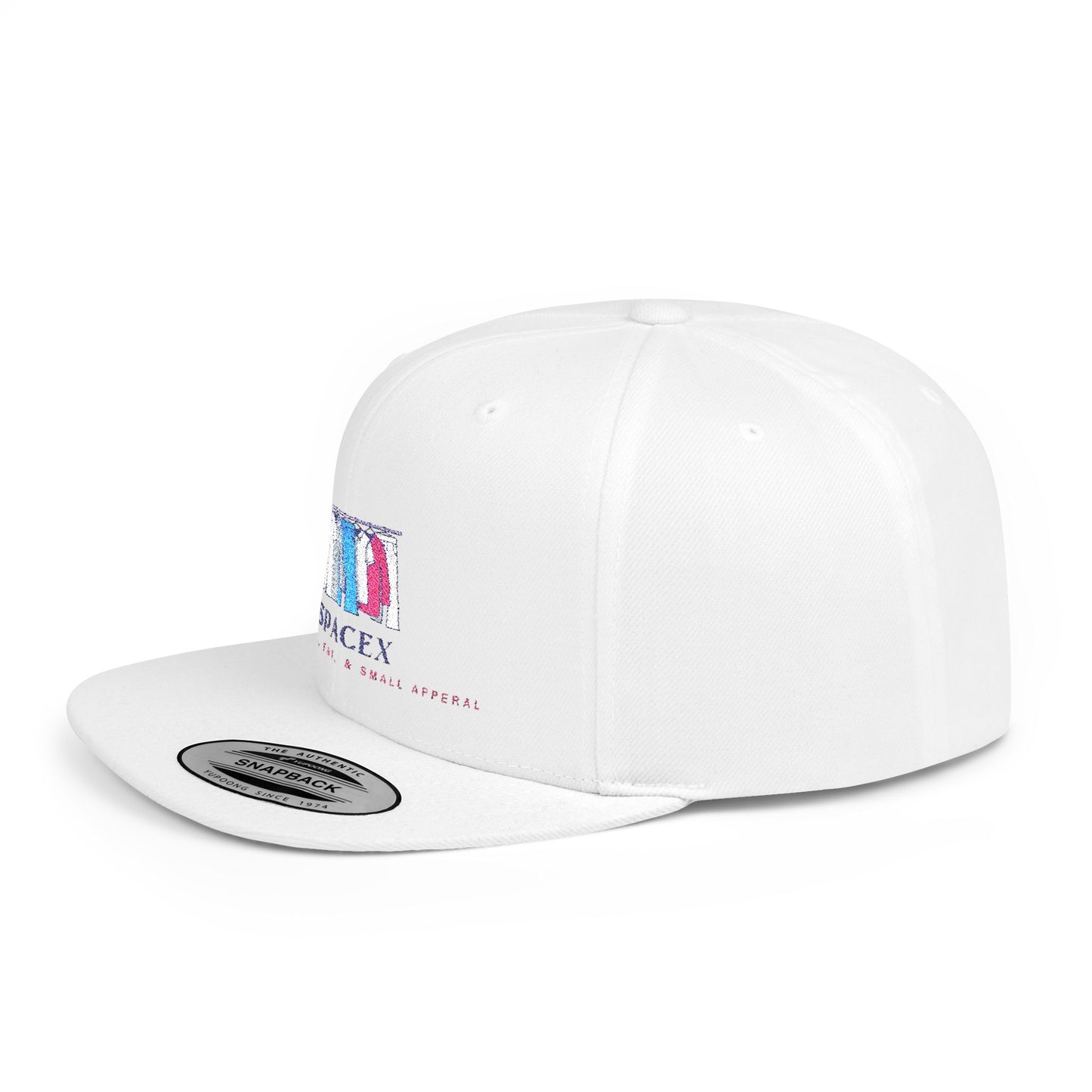 Flat Bill SpaceX Snapback Cap | Trendy Hat for Style Lovers, Gift for All Shapes and Sizes, Short, Tall, Fat, or Small, Casual Wear, Street Style, Cool Accessories