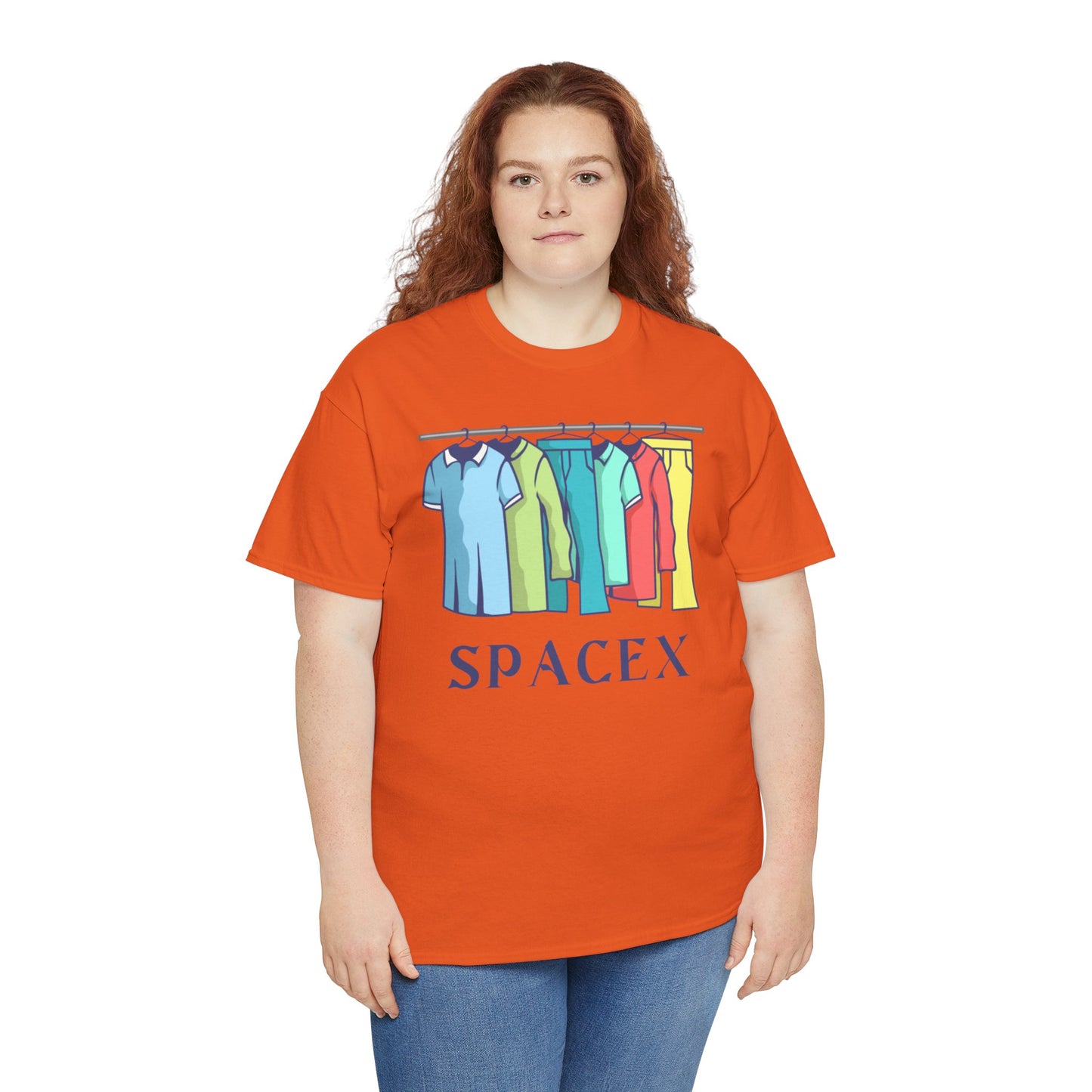 Unisex Heavy Cotton SPACEX Tee, Short, Tall, Fat, or Small apparel