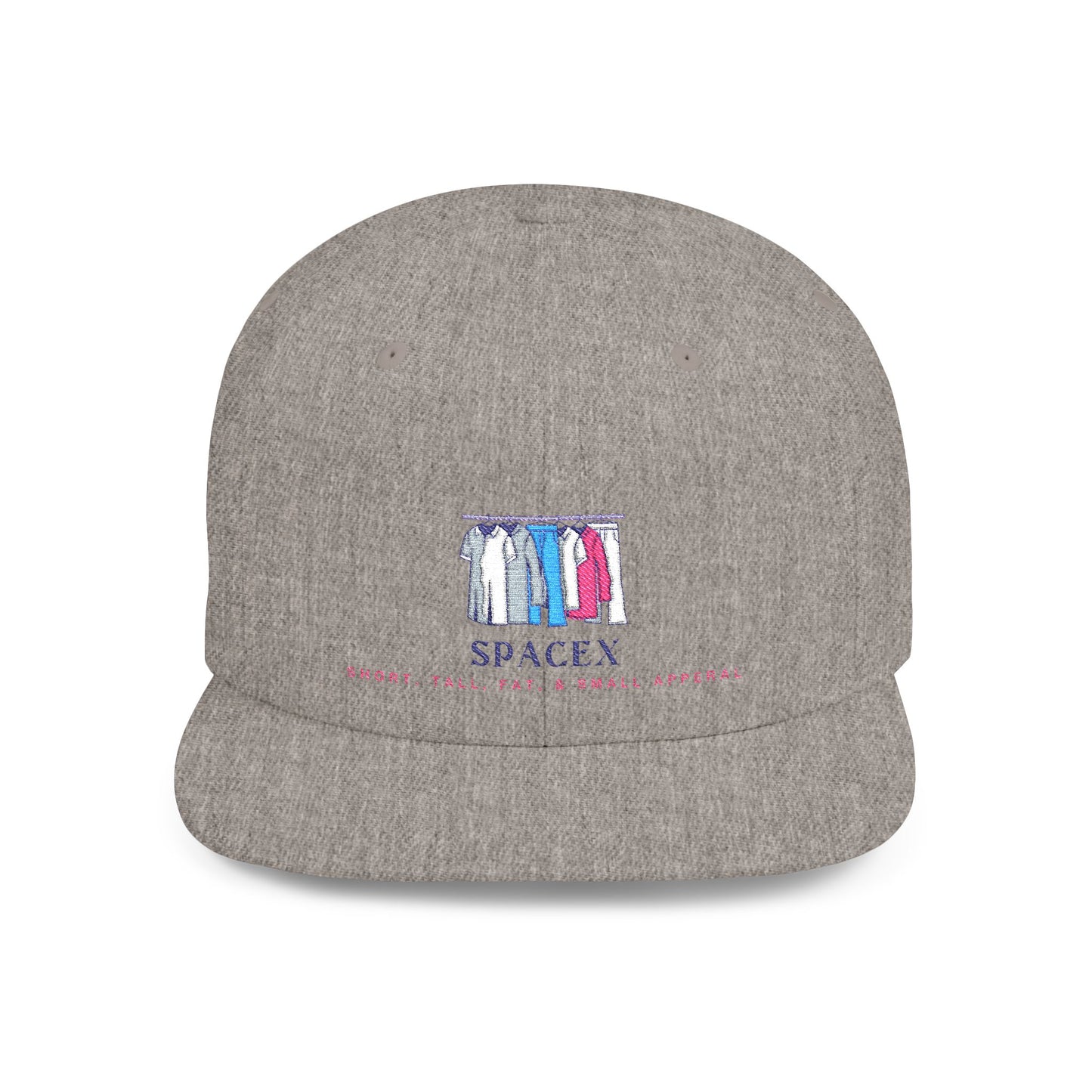 Flat Bill SpaceX Snapback Cap | Trendy Hat for Style Lovers, Gift for All Shapes and Sizes, Short, Tall, Fat, or Small, Casual Wear, Street Style, Cool Accessories