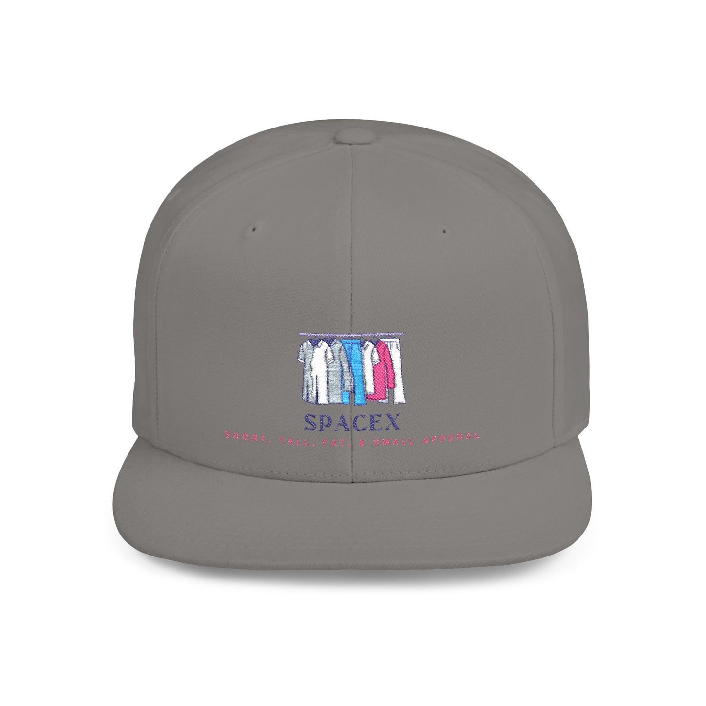 Flat Bill SpaceX Snapback Cap | Trendy Hat for Style Lovers, Gift for All Shapes and Sizes, Short, Tall, Fat, or Small, Casual Wear, Street Style, Cool Accessories