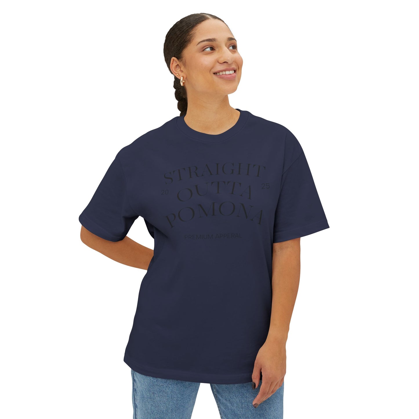 Straight Outta Pomona™ Unisex Oversized Tee, Relaxed Fit T-Shirt for Casual Outings, Streetwear Style, Gift for Fashion Lovers