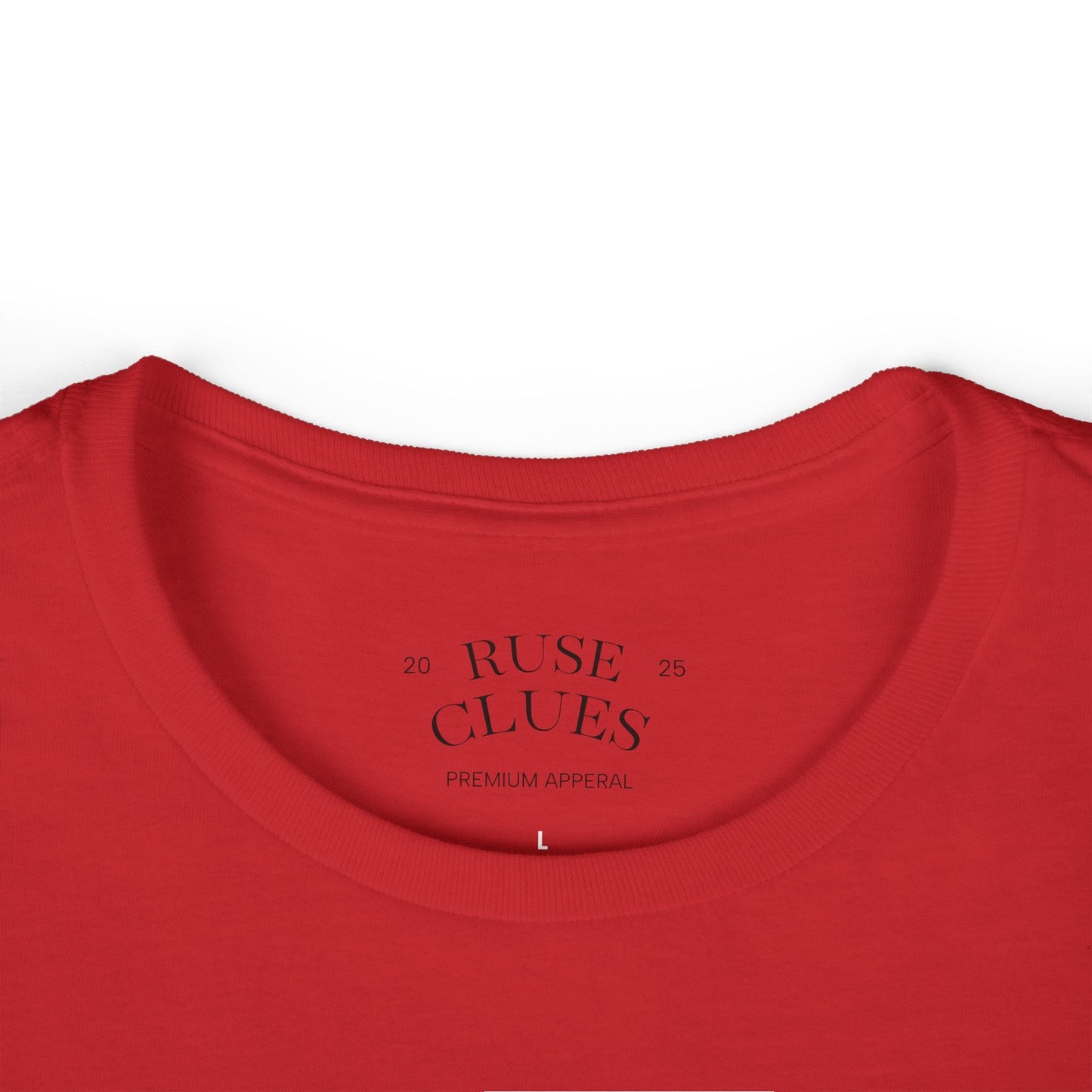 Women's Graphic Ruse Clues® Tee, Casual T-Shirt, Everyday Wear, Gift for Friends, Fun Summer Top