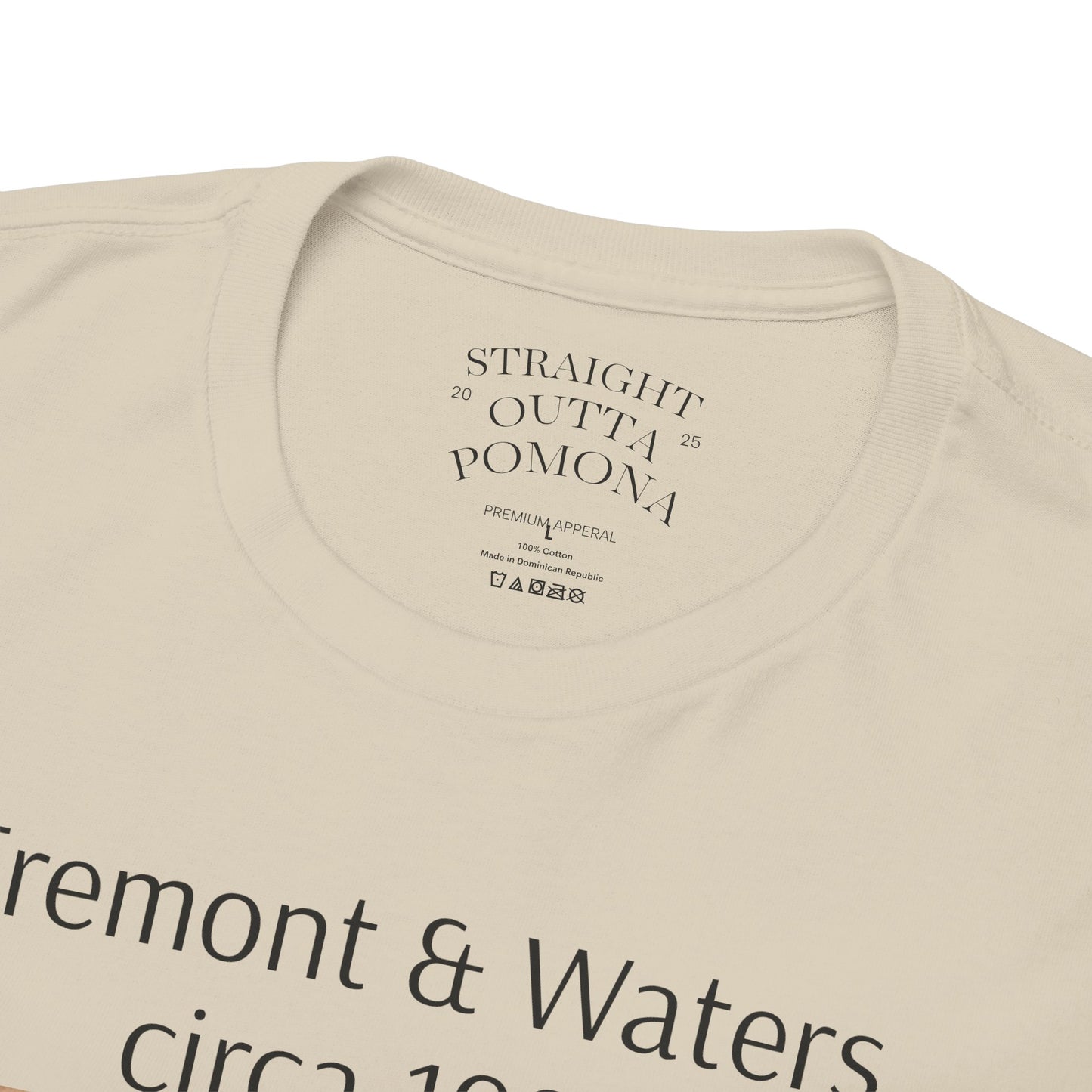Straight Outta Pomona™ Tee, Unisex Heavy Cotton Tee, Vintage Style Shirt, Fremont & Waters circa 1989 tribute T-Shirt, Gift for Him/Her, 80s/90s Fashion
