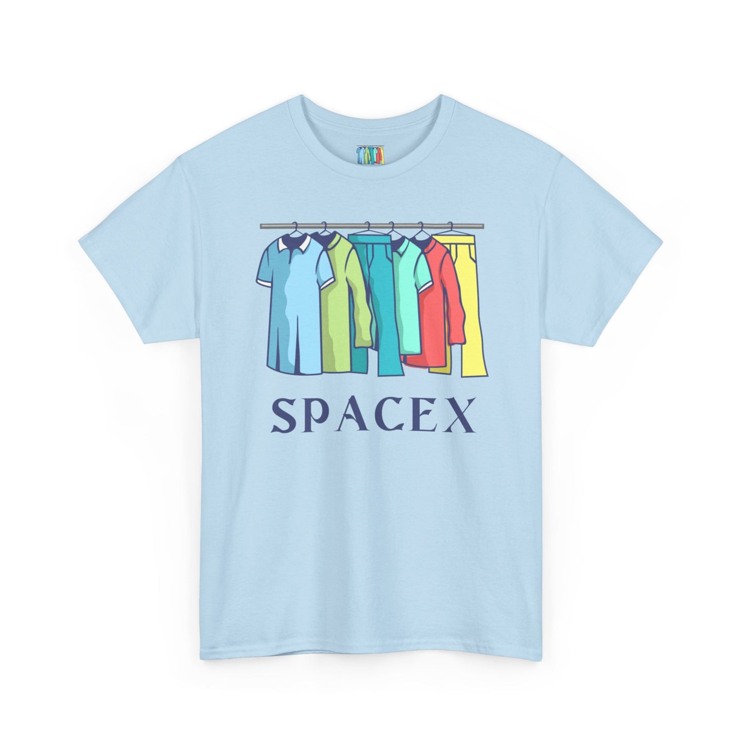 Unisex Heavy Cotton SPACEX Tee, Short, Tall, Fat, or Small apparel