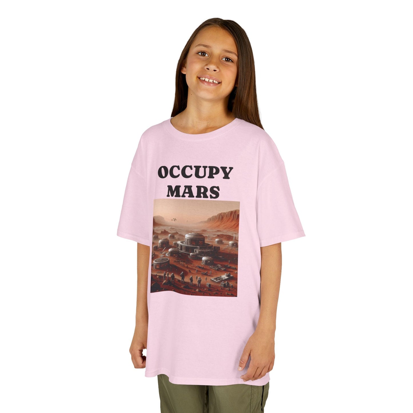 Occupy Mars™ Kids' Graphic Tee | Fun Space Tee, Cute Gift for Kids, Science Lovers, Casual Wear, Birthday Gift, Educational Apparel