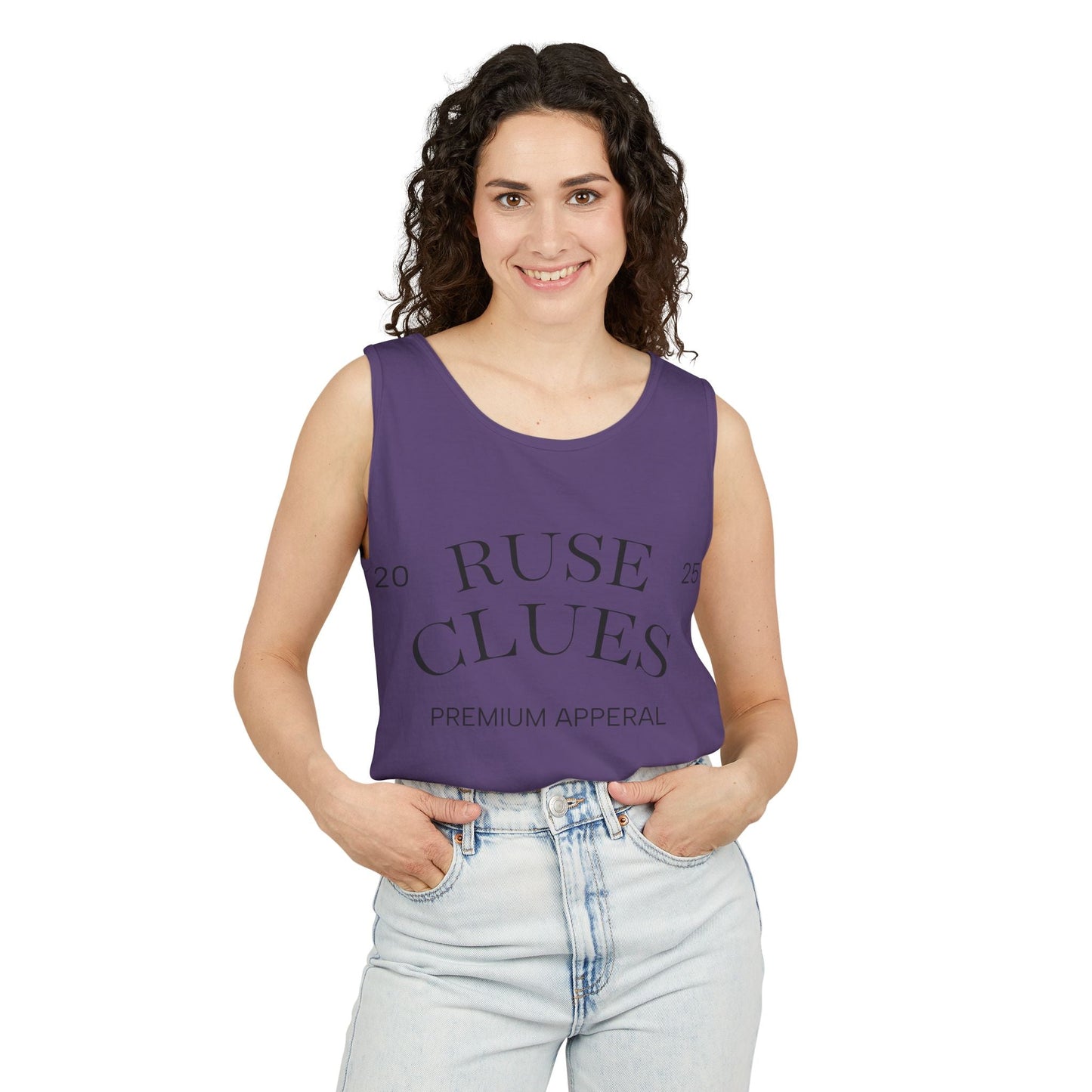 Unisex Garment-Dyed Ruse Clues® Tank Top