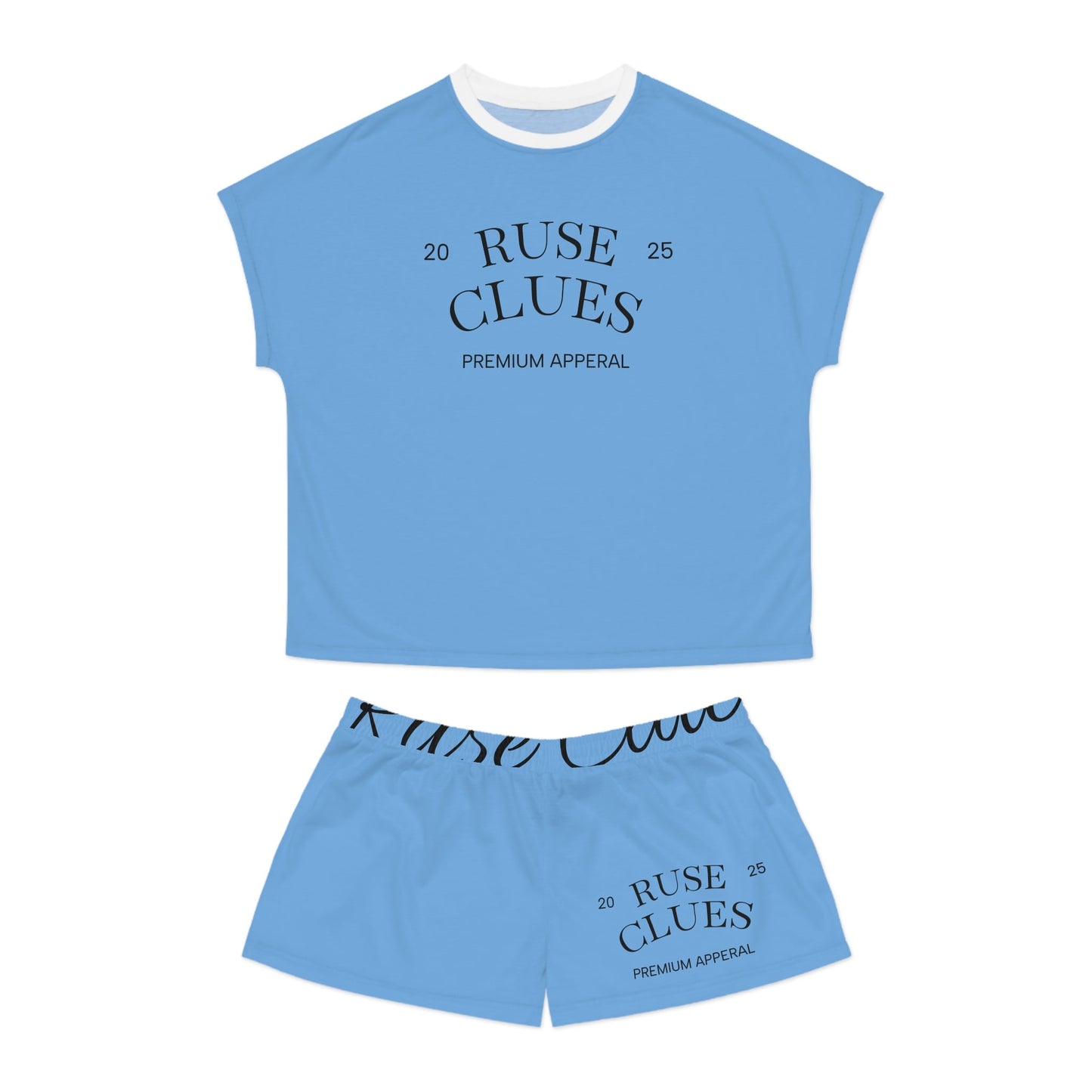 Women's Ruse Clues® Short Pajama Set - Stylish and Comfortable Lounge Wear for Cozy Nights, Perfect for Sleep, Relaxation, and Personal Gifts