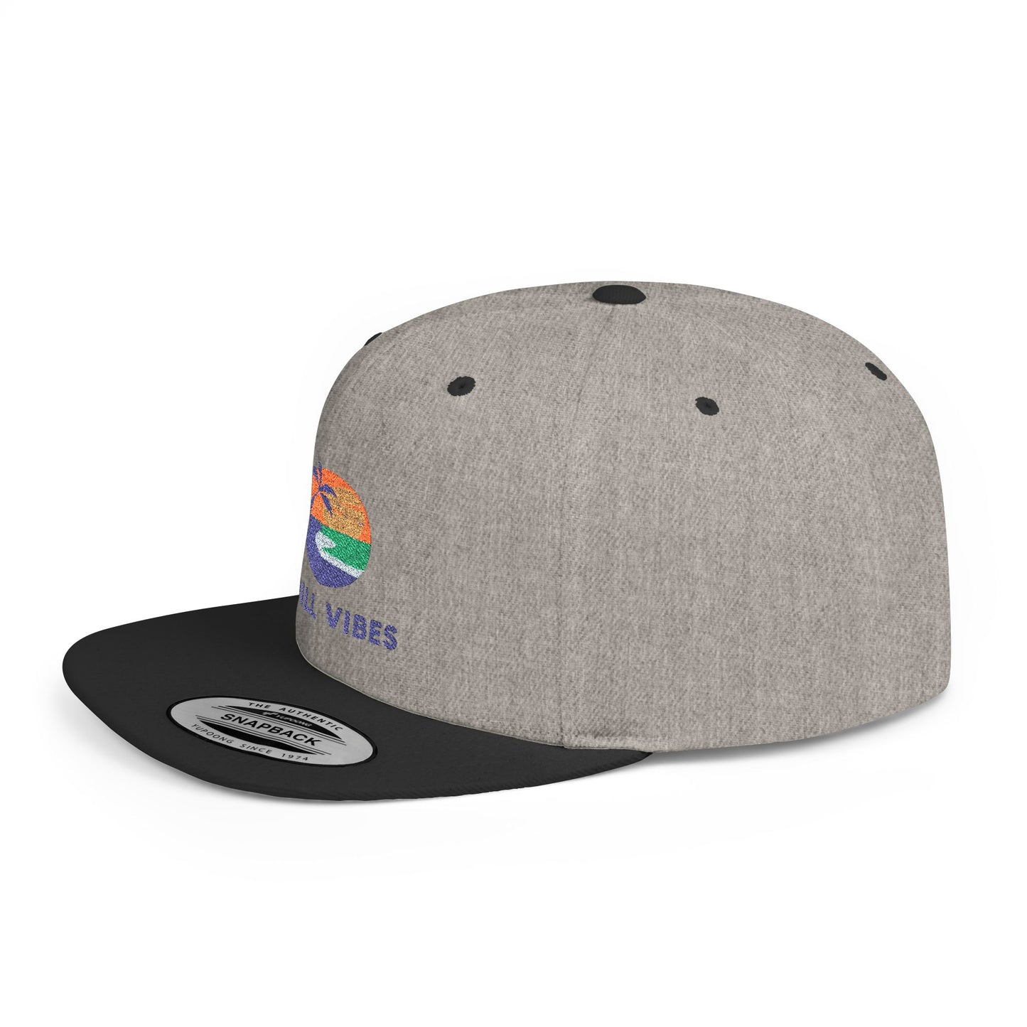 Chill Vibes Snapback Hat | Summer Cap, Beachwear Accessory, Casual Headwear, Gift for Him/Her, Trendy Style