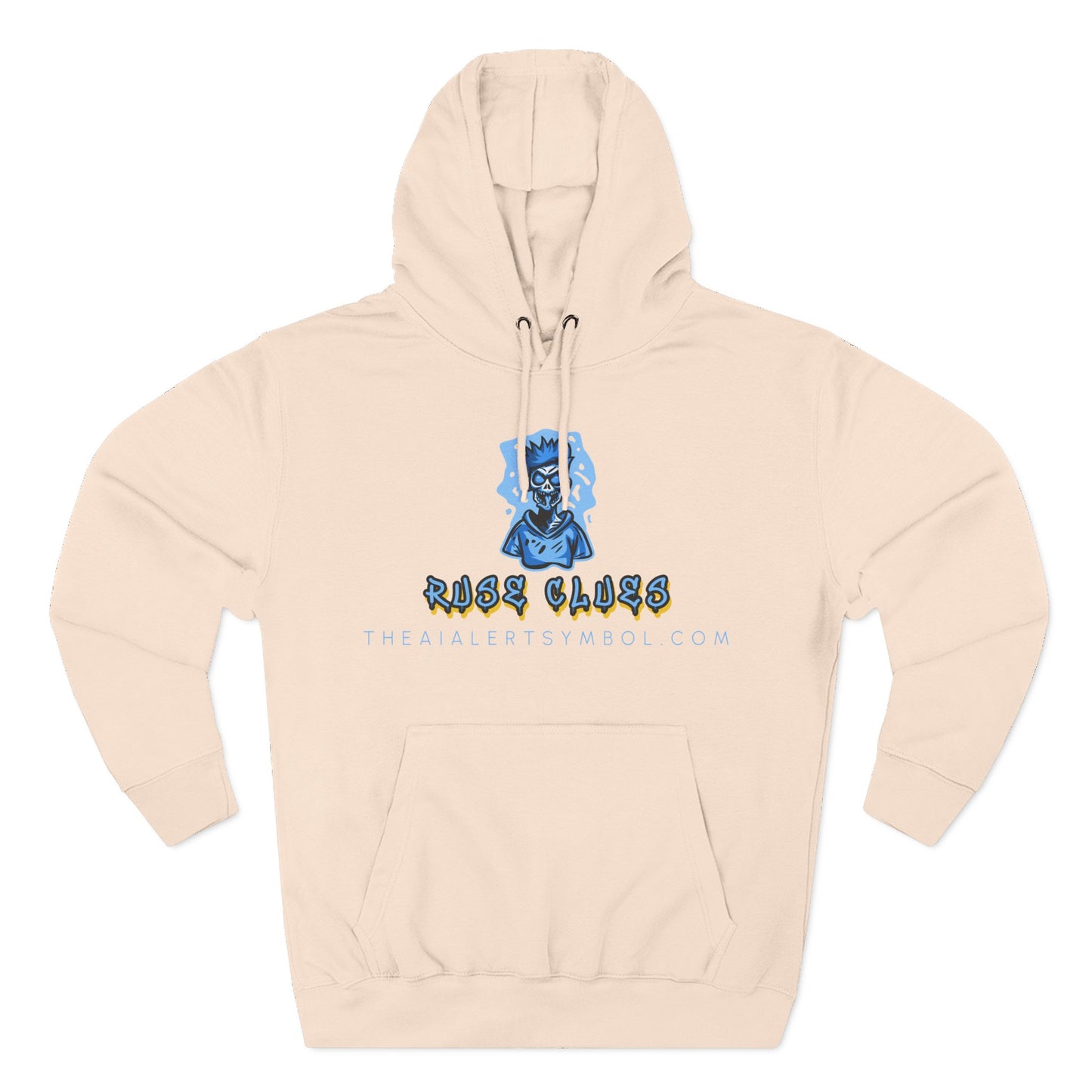 Ruse Clues® Hoodie — Blue Graphic Fleece Pullover