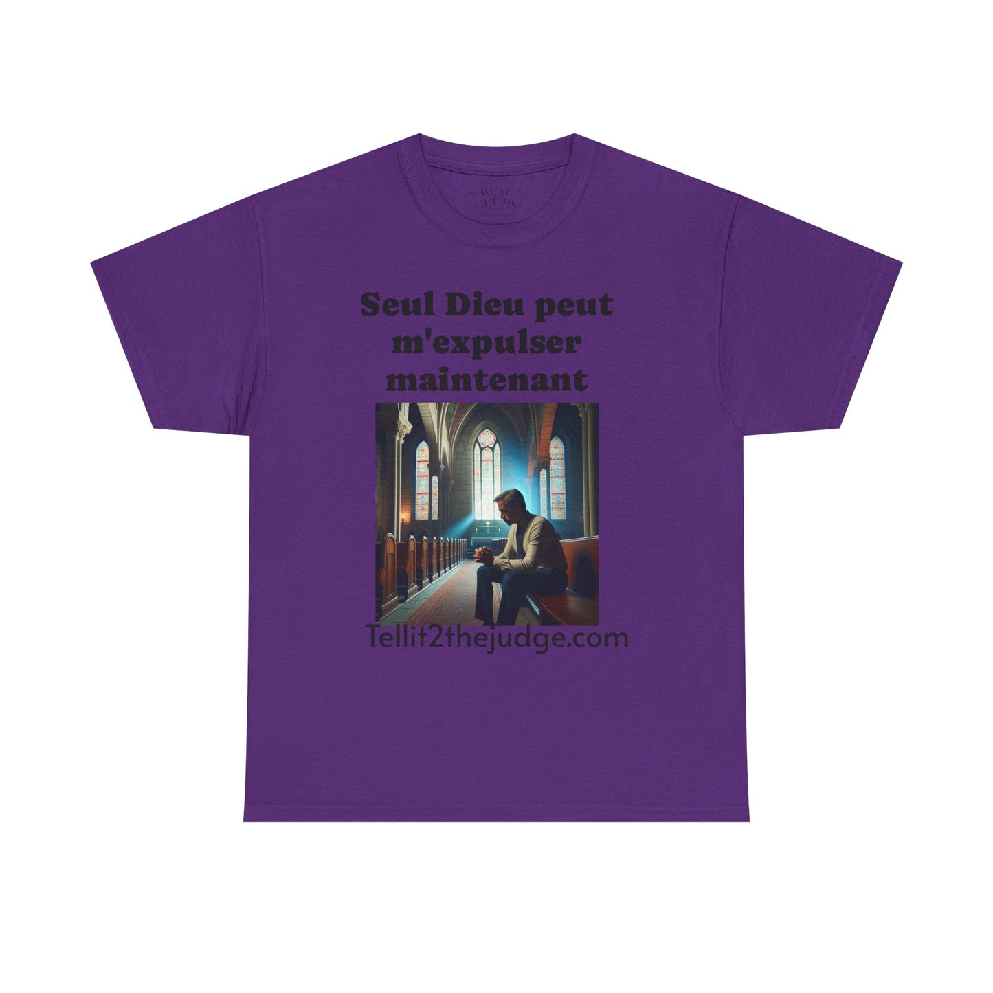 Unisex Heavy Cotton Only God Can Deport Me Now in French "Tellit2thejudge.com" Tee, Faith-Based Shirt, Comfortable Everyday Wear, Perfect for Gifting, Spiritual [...]