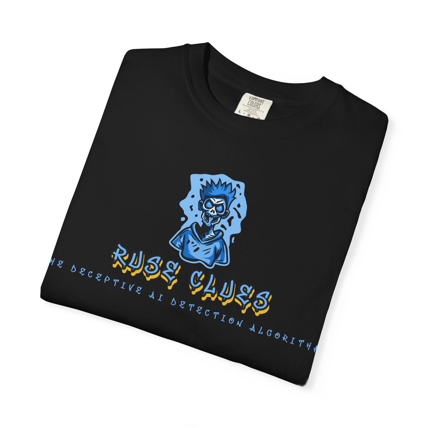 Unisex Garment-Dyed Ruse Clues™ T-shirt - Casual Style for Everyday Wear, Perfect Gift for Music Lovers, Summer Vibe, Graphic Tee