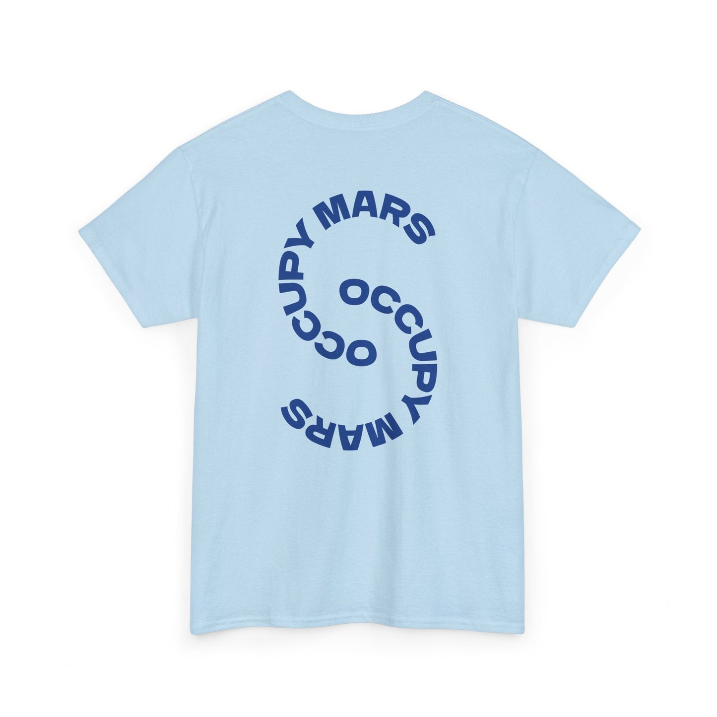 Occupy Mars™ Unisex Heavy Cotton Tee, Casual Statement Shirt, Gift for Space Lovers, Eco-Friendly Fashion, Fun Tee for Events