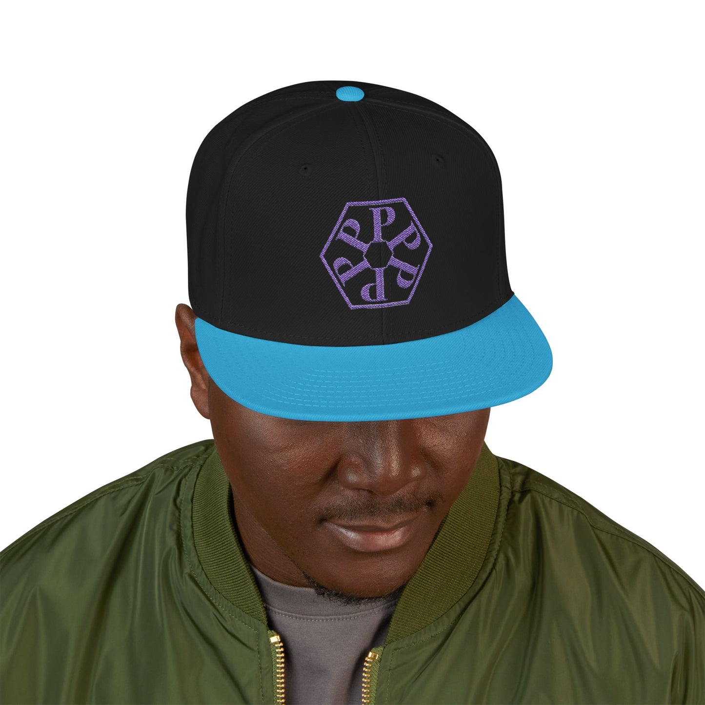 Stylish Straight Outta Pomona™ Snapback Cap with bluish logo, Trendy Hat for Casual Outfits, Perfect Gift for Friends, Summer Festivals, Daily Wear