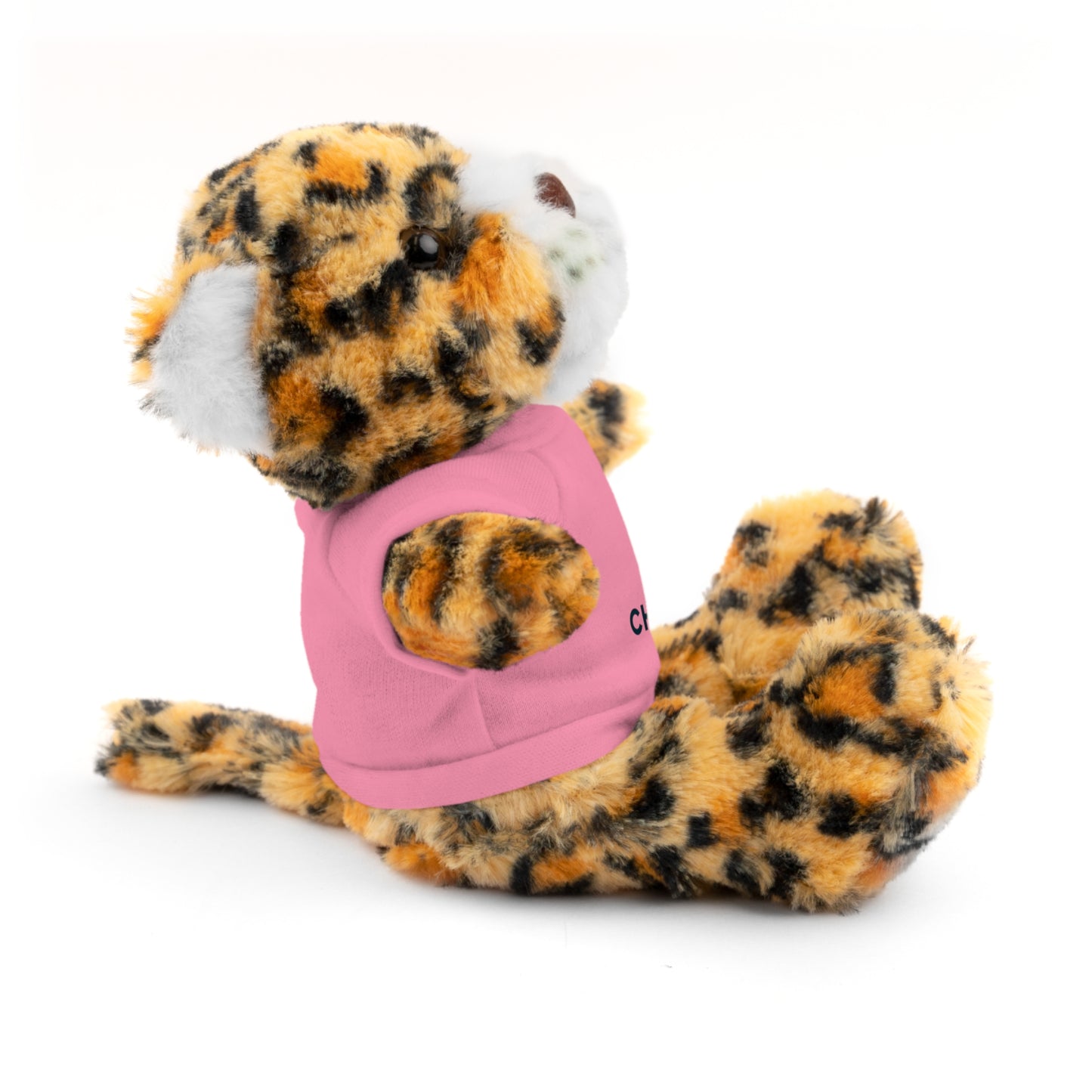 Chill Vibes™ Stuffed Animal, Cute Gift for Kids, Plush Toy with Tee, Birthday Present, Cozy Home Decor, Baby Shower Gift