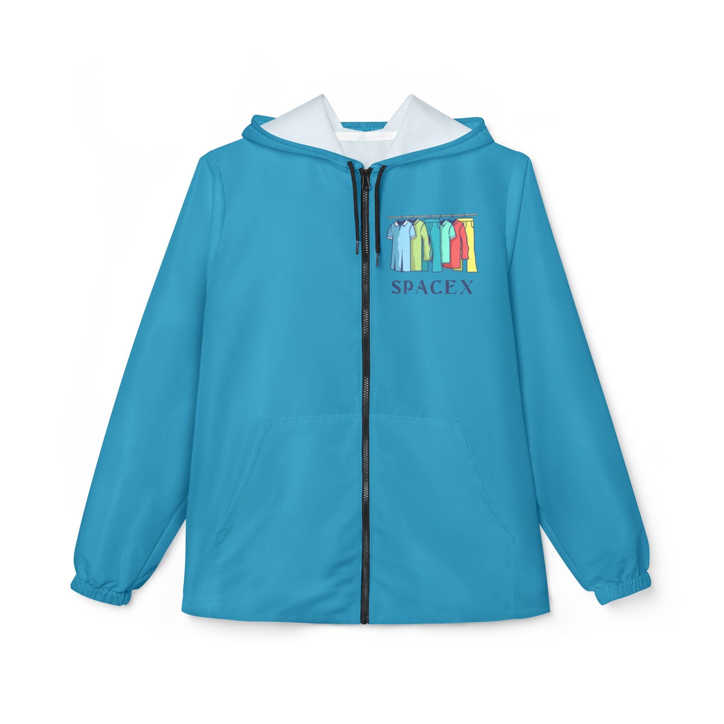 SpaceX Windbreaker Jacket | Lightweight Fashion Coat, Casual Outerwear, Rain Jacket, Stylish Windbreaker
