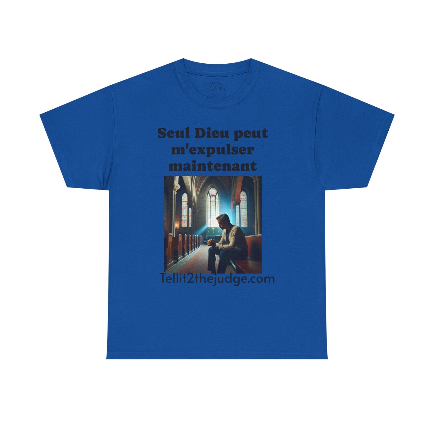 Unisex Heavy Cotton Only God Can Deport Me Now in French "Tellit2thejudge.com" Tee, Faith-Based Shirt, Comfortable Everyday Wear, Perfect for Gifting, Spiritual [...]