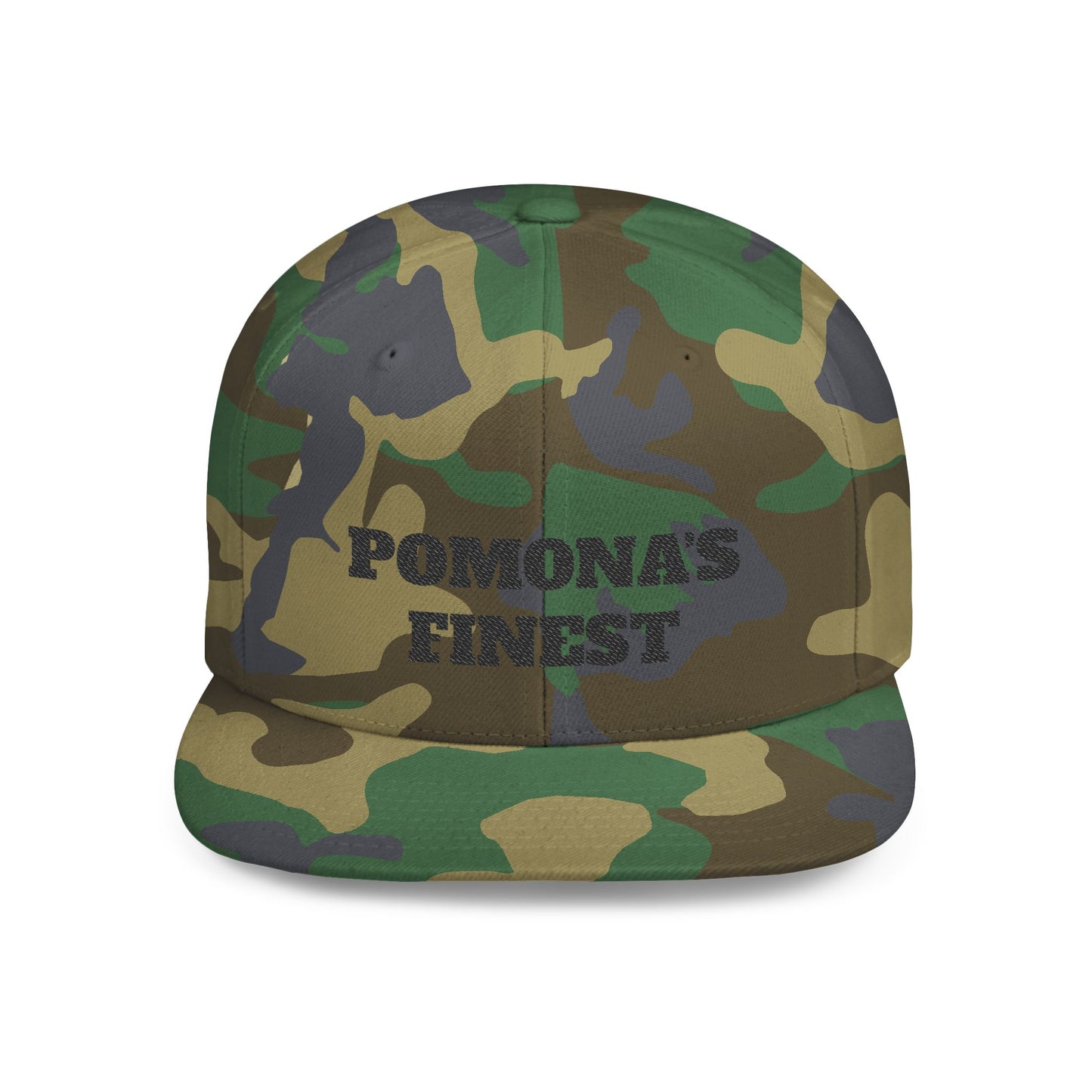Stylish Flat Bill Pomona's Finest™ Snapback Hat - Perfect Gift for Hikers, Streetwear Enthusiasts, or Casual Outings, Cool Design, Summer Fashion