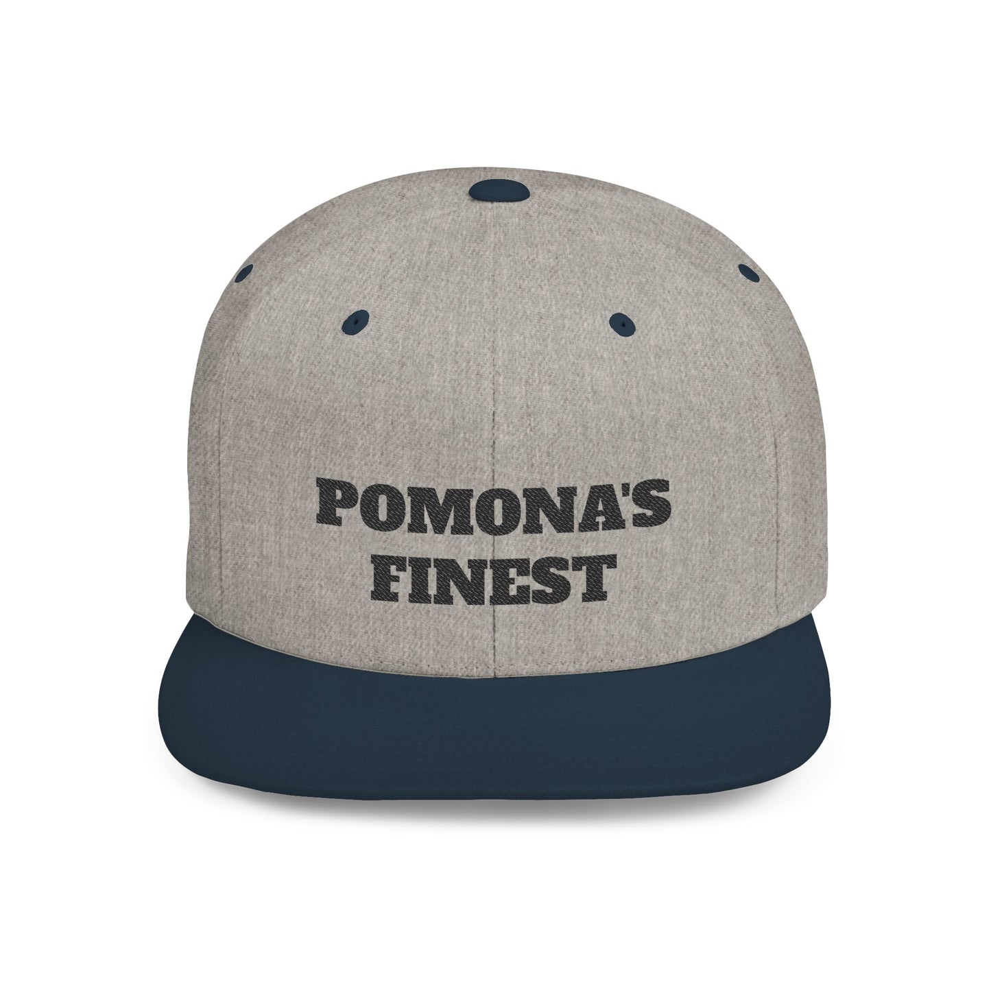 Stylish Flat Bill Pomona's Finest™ Snapback Hat - Perfect Gift for Hikers, Streetwear Enthusiasts, or Casual Outings, Cool Design, Summer Fashion