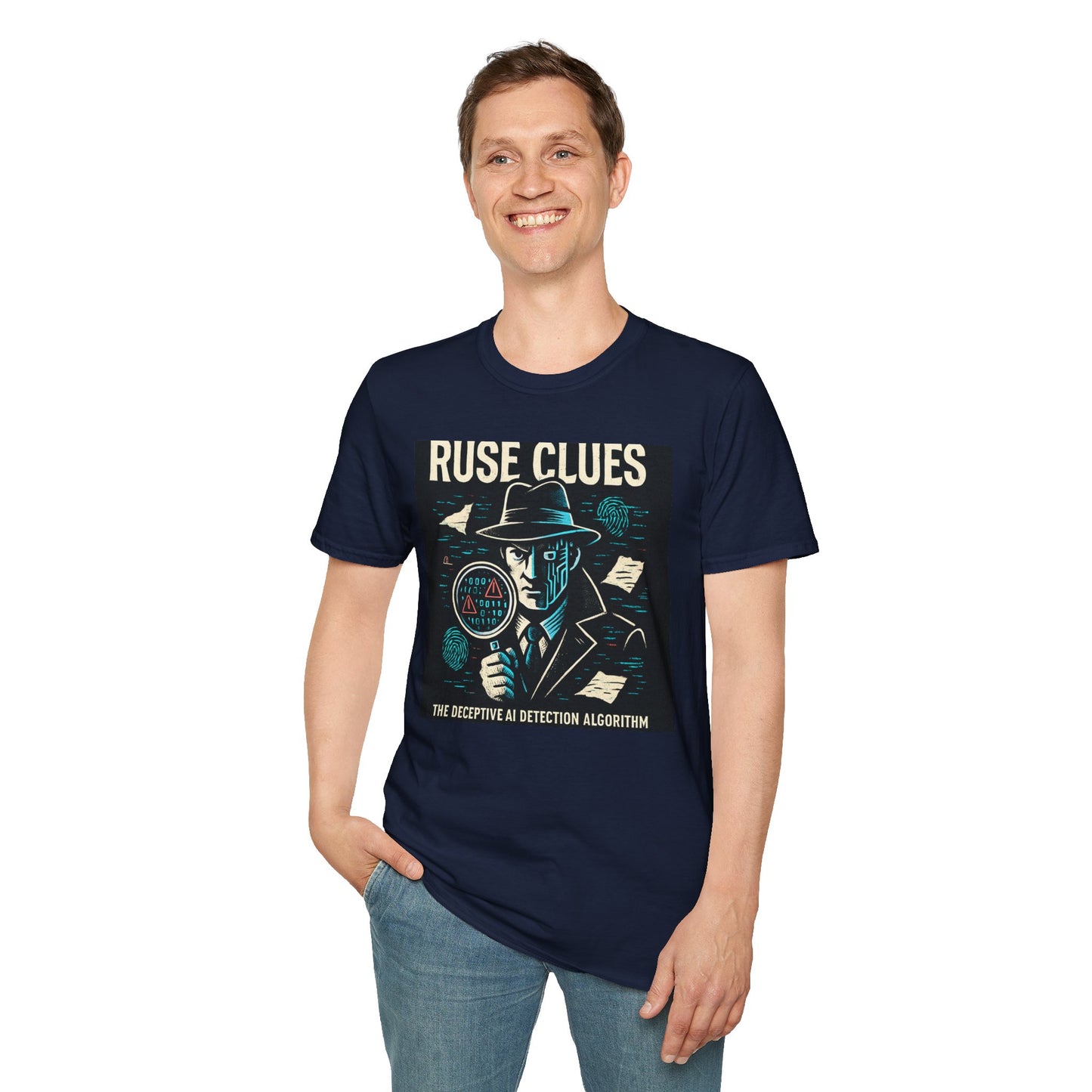 Mystery Detective Unisex Softstyle T-Shirt - Ruse Clues® Design