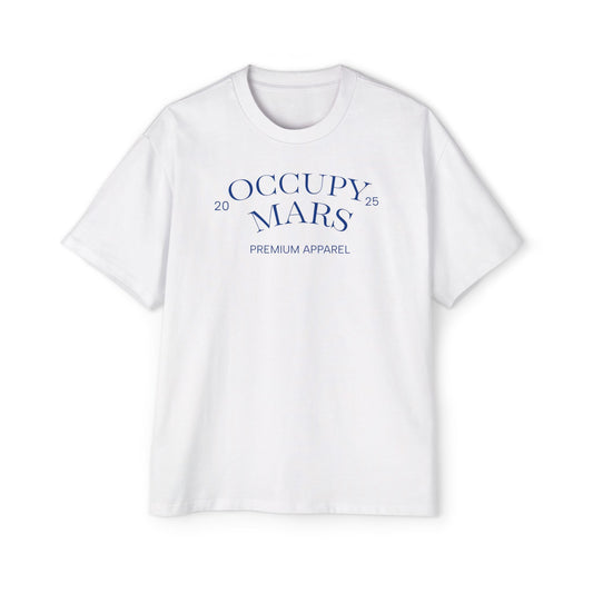 Occupy Mars™ Men's Oversized Tee - Space Graphic T-Shirt, Casual Streetwear, Gift for Space Enthusiasts, Summer Style, Festival Wear